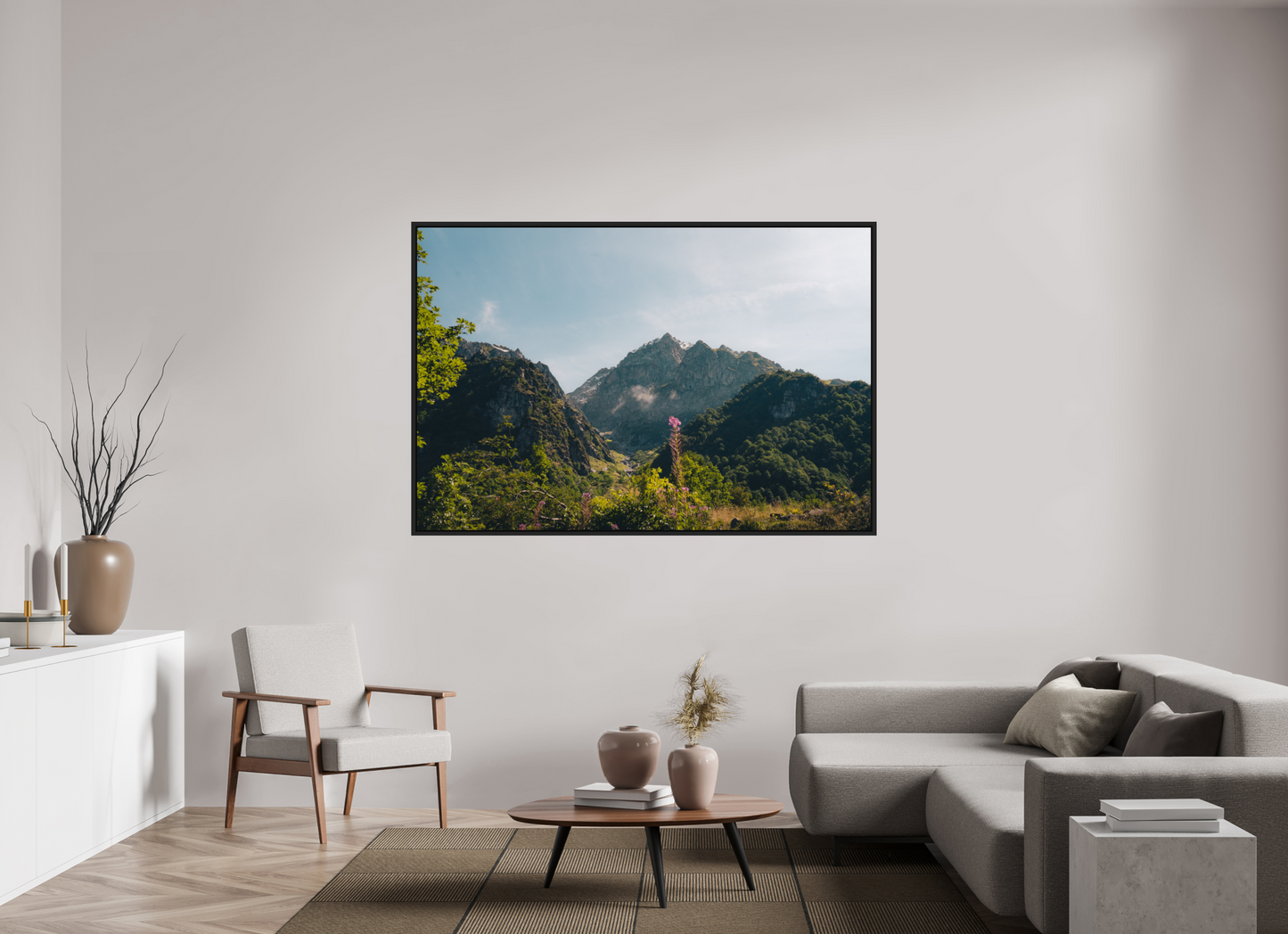 180 x 120 cm, Caisse Américaine Noir Mat Le cœur de Belledonne