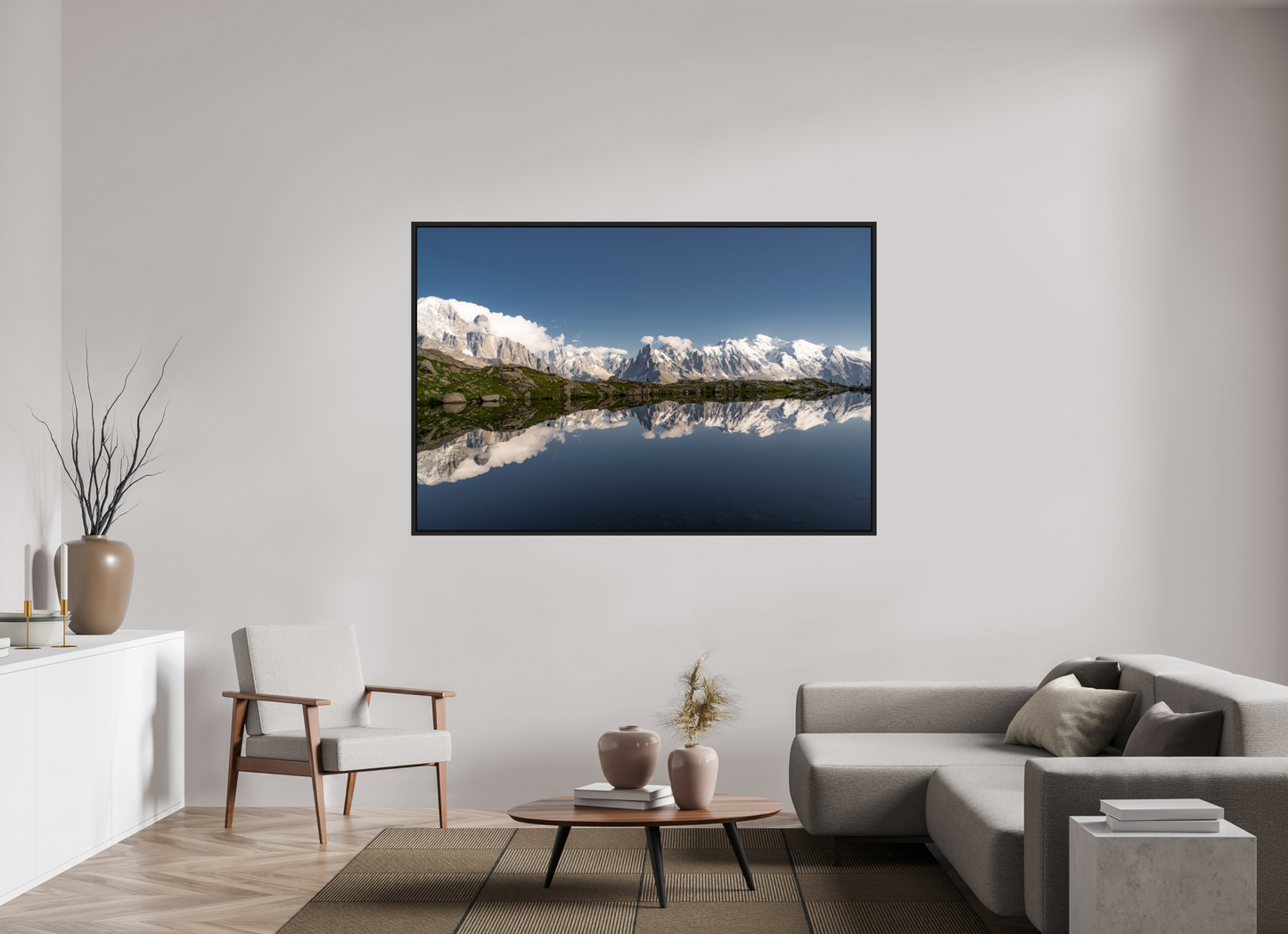 180 x 120 cm, Caisse Américaine Noir Mat Lacs de Chéserys