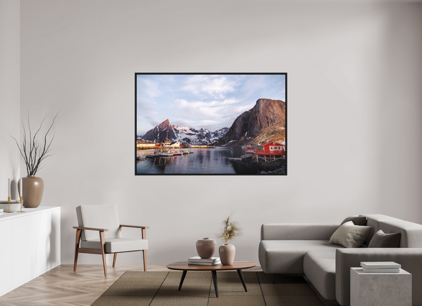 180 x 120 cm, Caisse Américaine Noir Mat Reine I