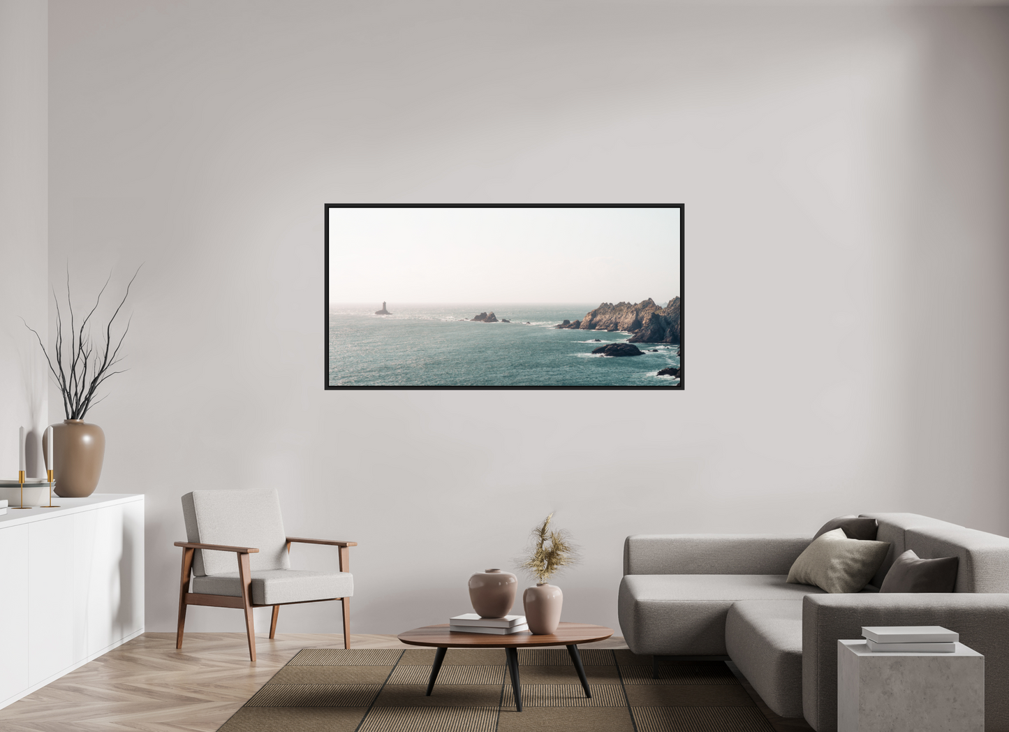 177,7 x 90 cm, Caisse Américaine Noir Mat La Pointe du Raz