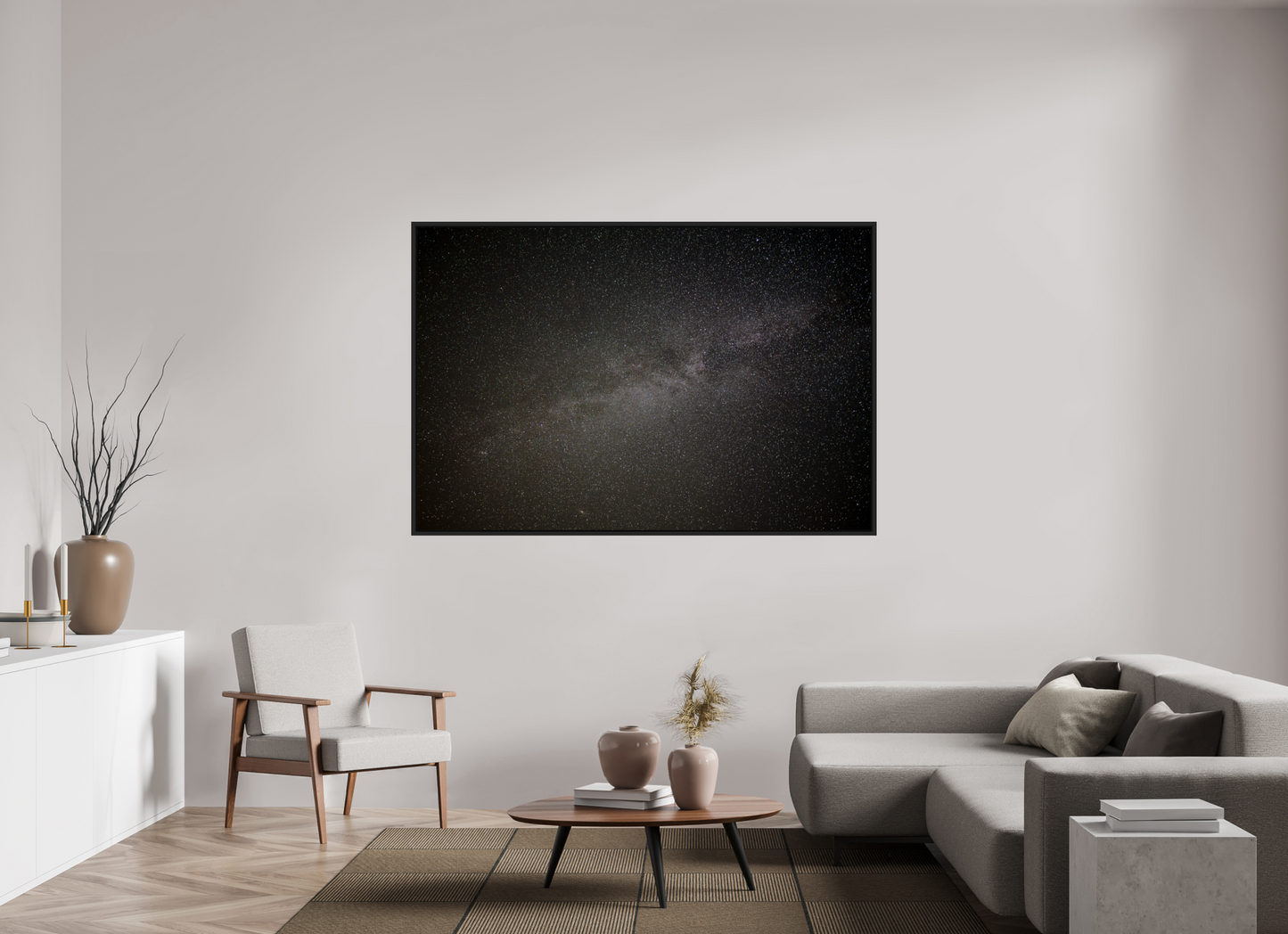 180 x 120 cm, Caisse Américaine Noir Mat Dans le ciel nocturne
