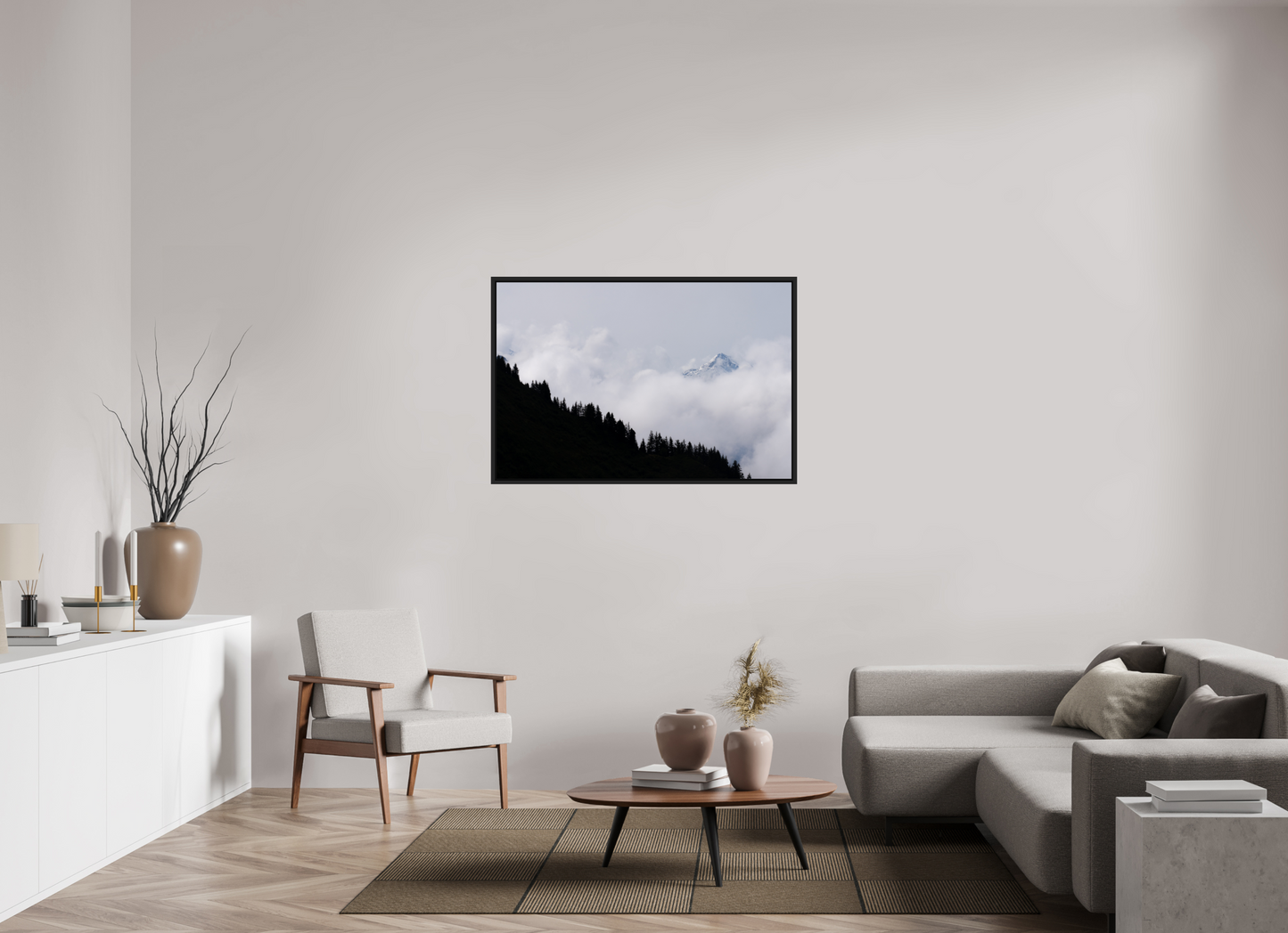120 x 80 cm, Caisse Américaine Noir Mat Au dessus d'Allevard