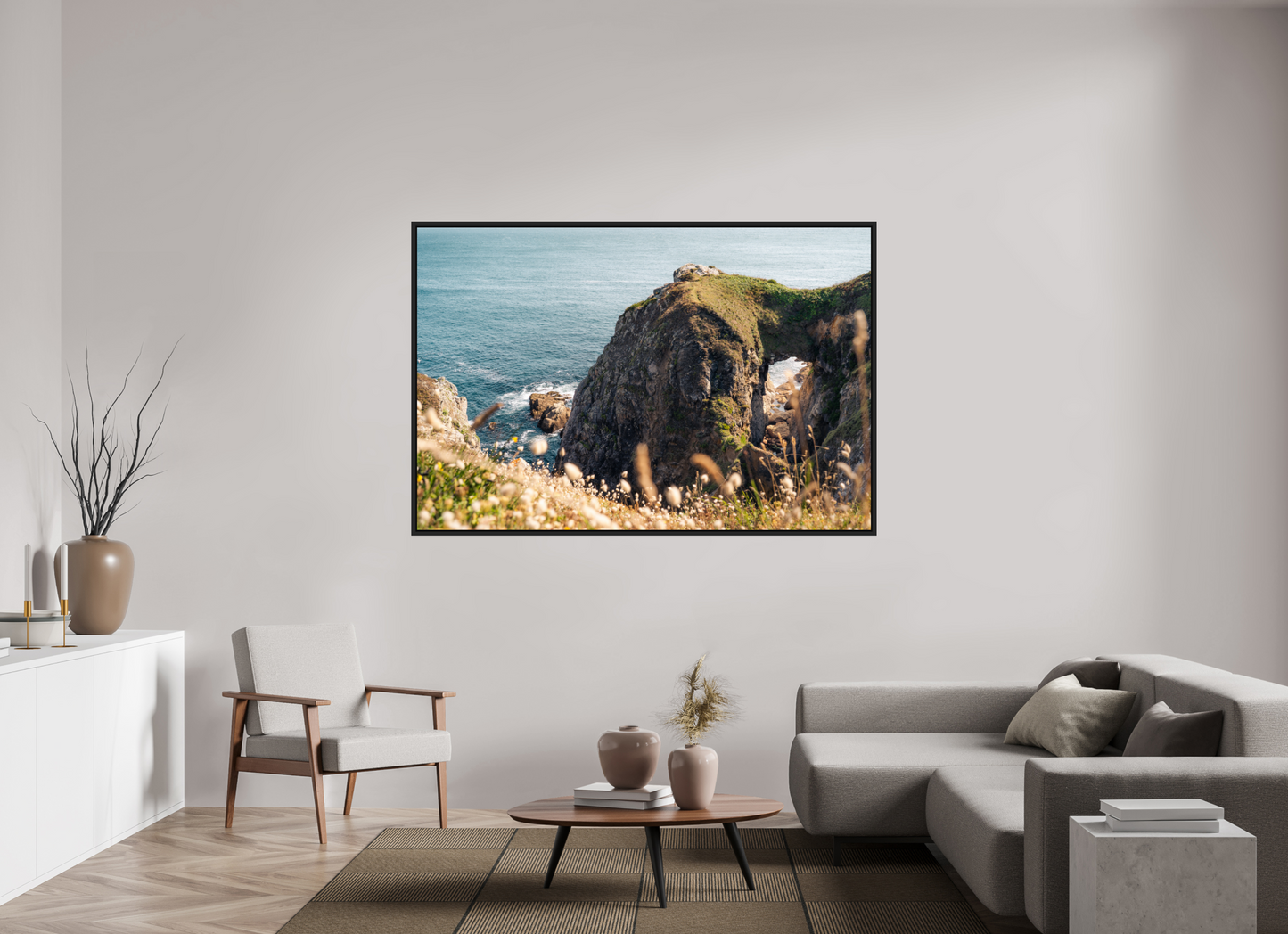 180 x 120 cm, Caisse Américaine Noir Mat Porzann