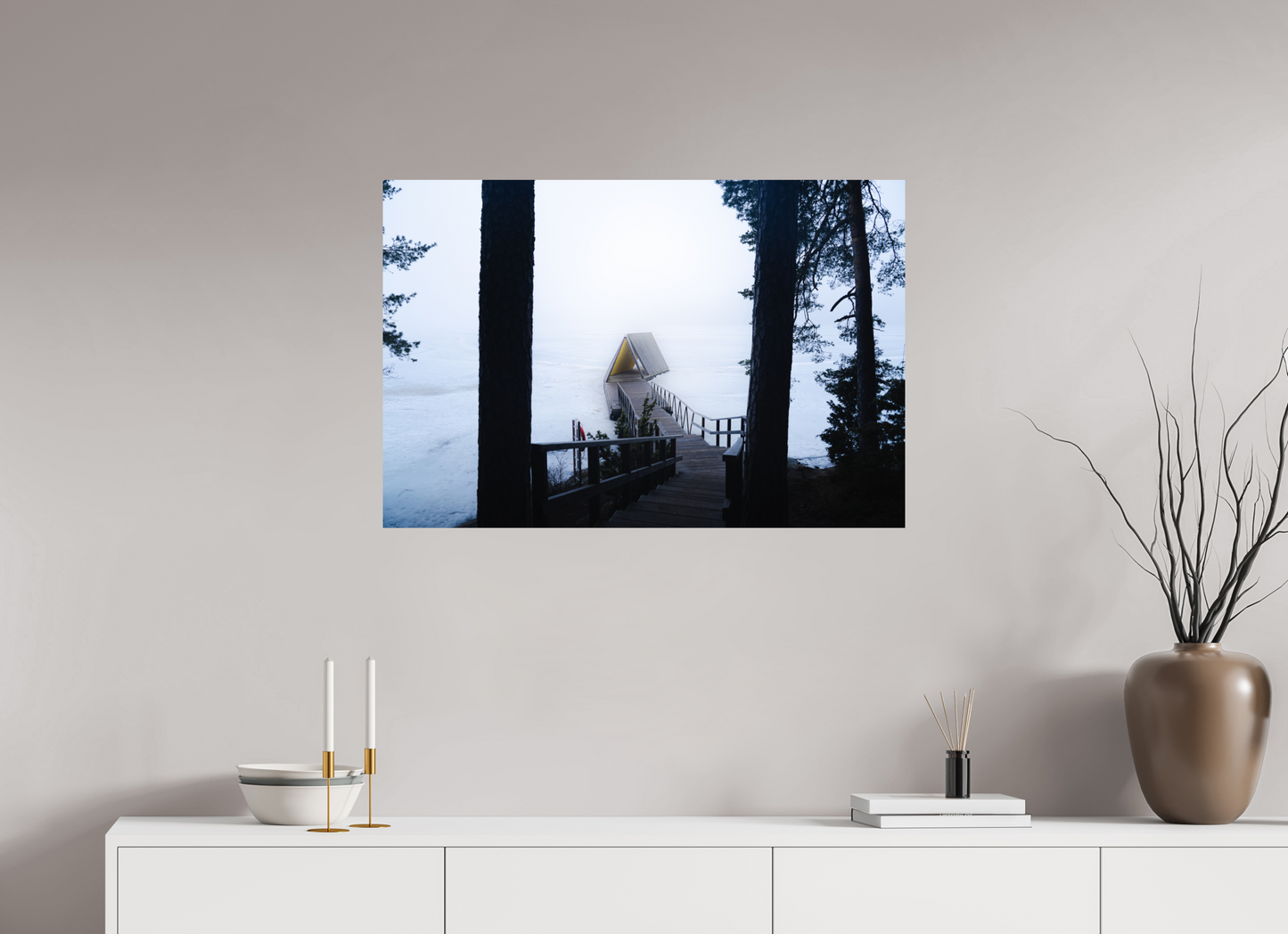 90 x 60 cm, Photo Print On Fuji Crystal DP II Refuge d'hiver