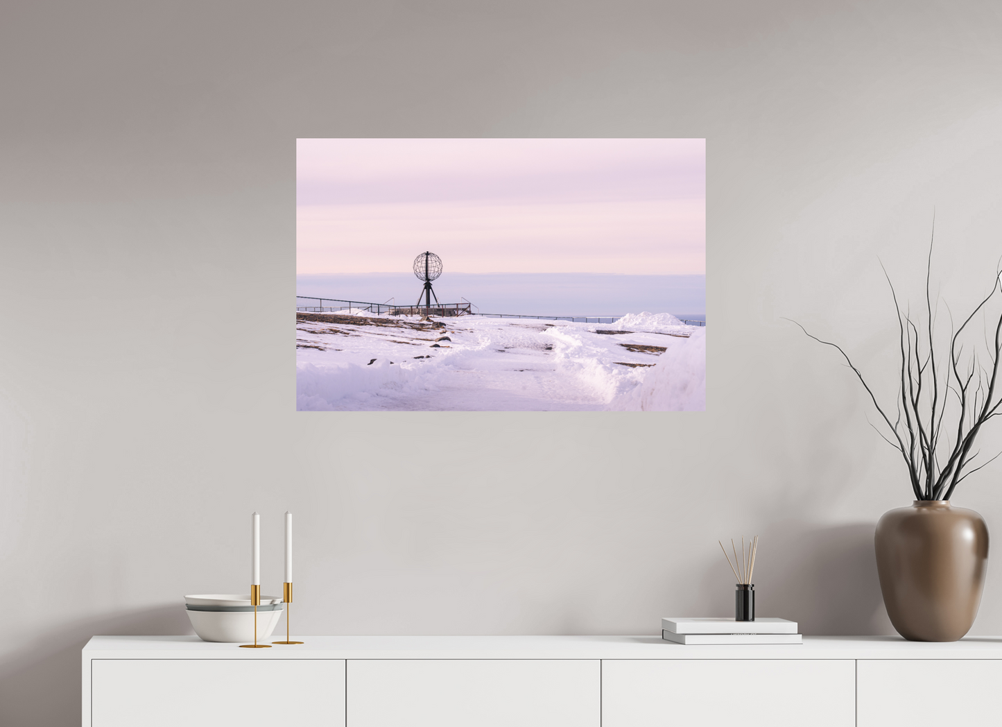 90 x 60 cm, Direct Printing On Aluminum Dibond Nordkapp