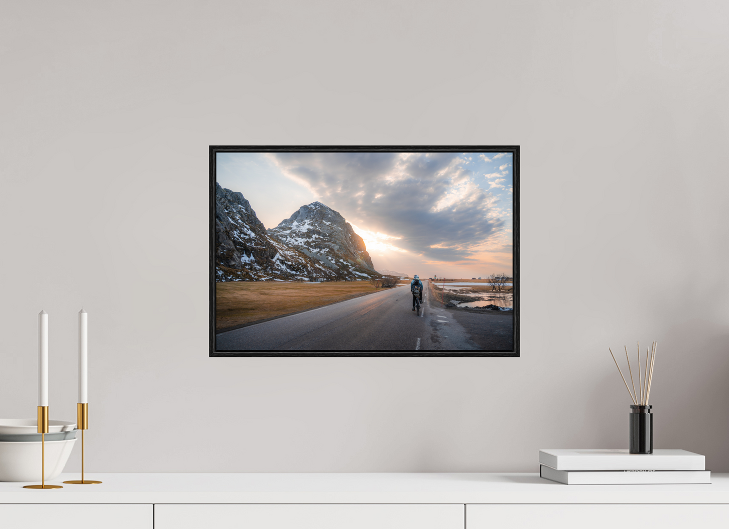 45 x 30 cm, Wooden Frame Black Oak Acrylic Glass One Way