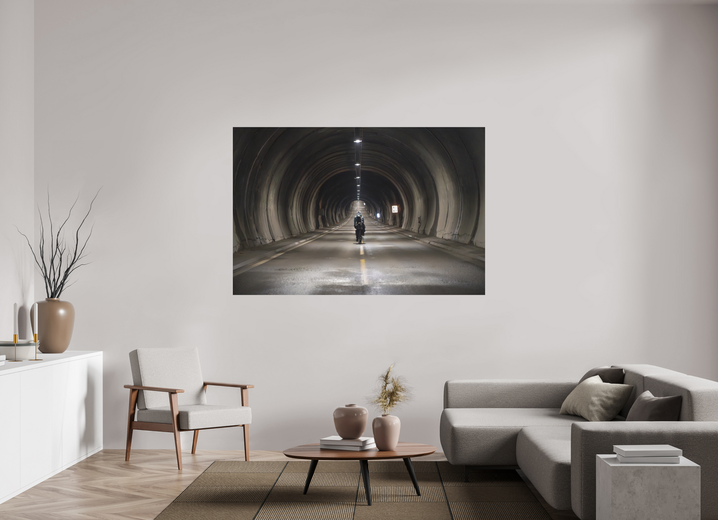 180 x 120 cm, Direct Printing On Aluminum Dibond Nordkapptunnelen