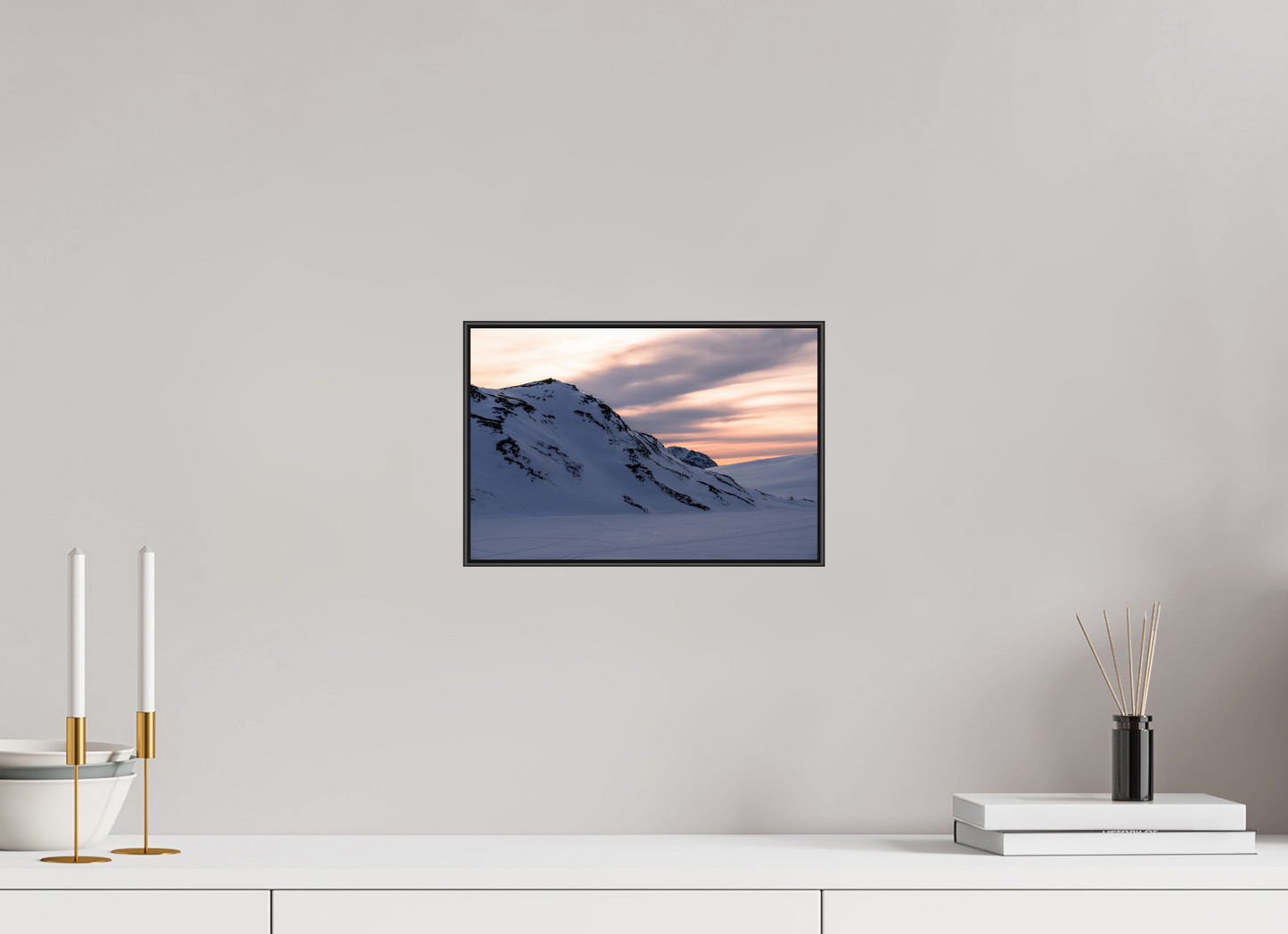 30 x 20 cm, Frame Aluminum Black Acrylic Glass Sur le chemin du retour