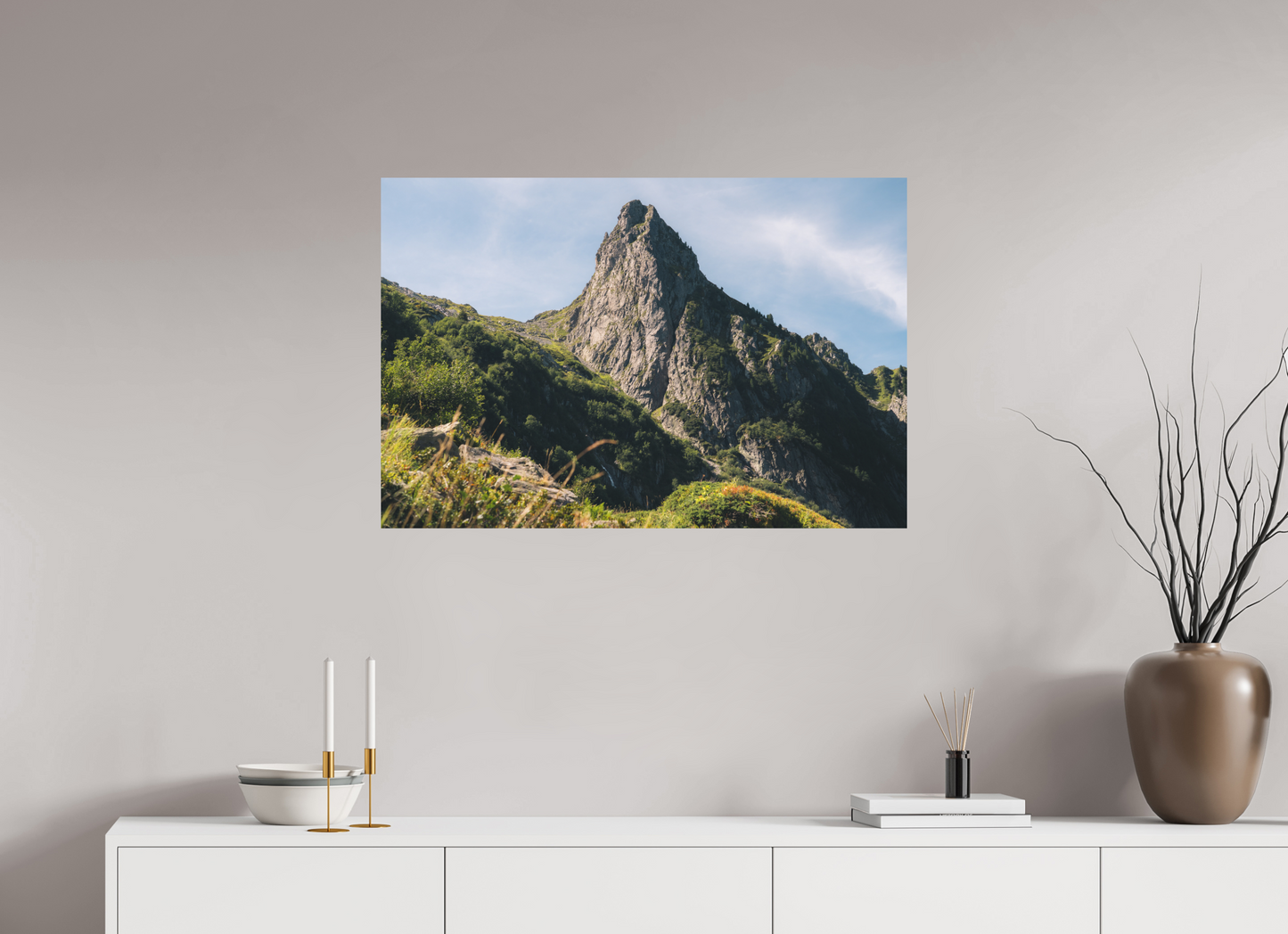 90 x 60 cm, Direct Printing On Aluminum Dibond La Flèche de Belledonne