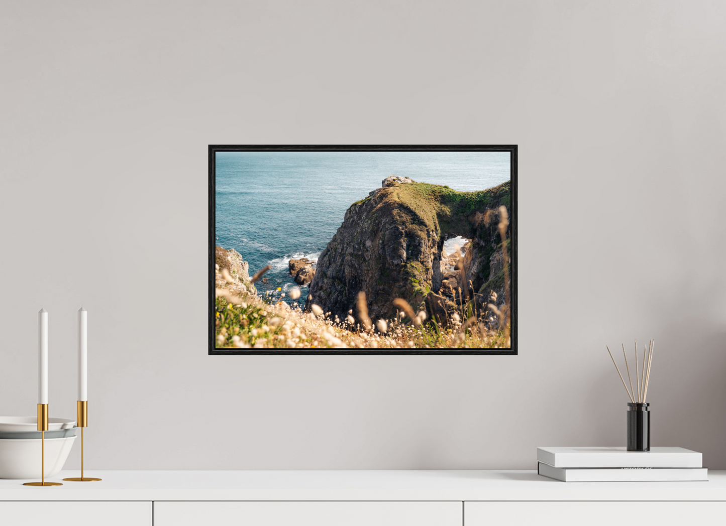 45 x 30 cm, Wooden Frame Black Oak Acrylic Glass Porzann