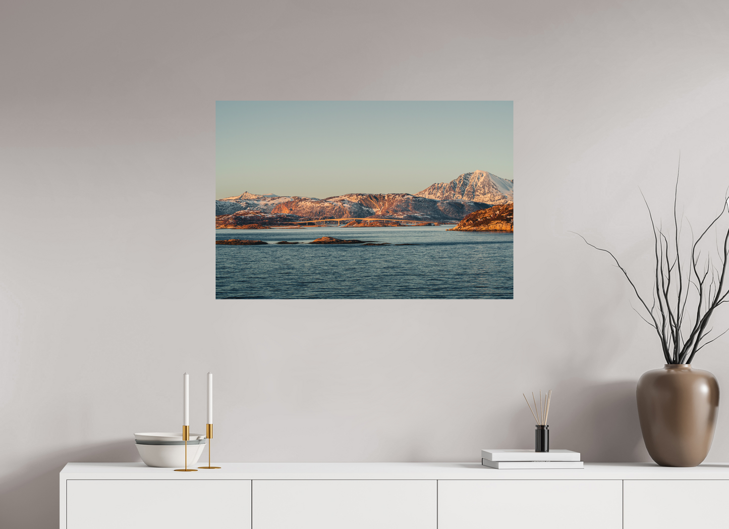 90 x 60 cm, Direct Printing On Aluminum Dibond Senja