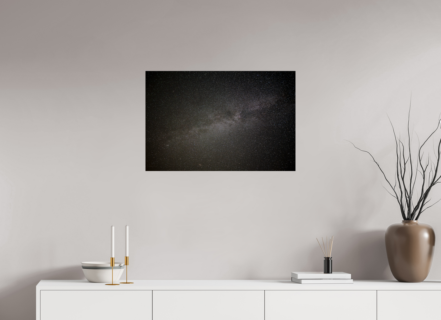 75 x 50 cm, Photo Print Under Acrylic Glass Dans le ciel nocturne