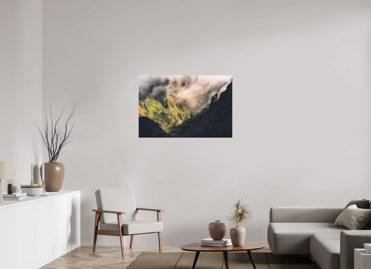 105 x 70 cm, Direct Printing On Aluminum Dibond Passo entre Ruivo e Arieiro