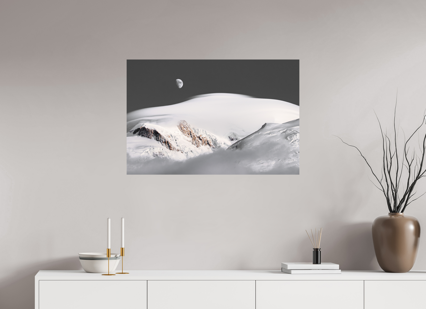 90 x 60 cm, Photo Print On Fuji Crystal DP II Lever de Lune