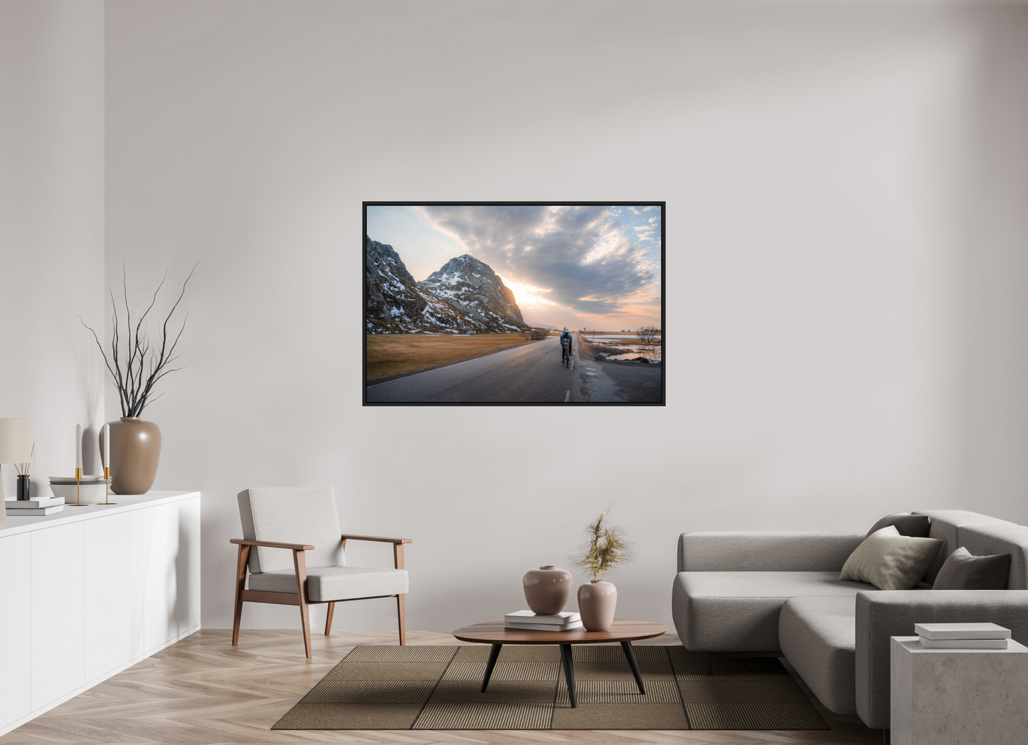 150 x 100 cm, Caisse Américaine Noir Mat One Way