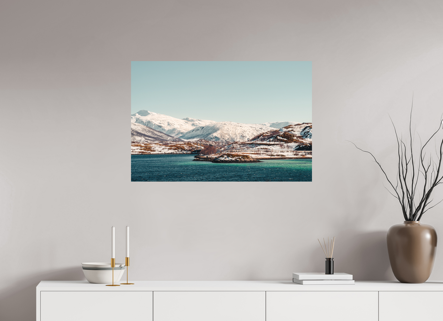 90 x 60 cm, Direct Printing On Aluminum Dibond Senja II