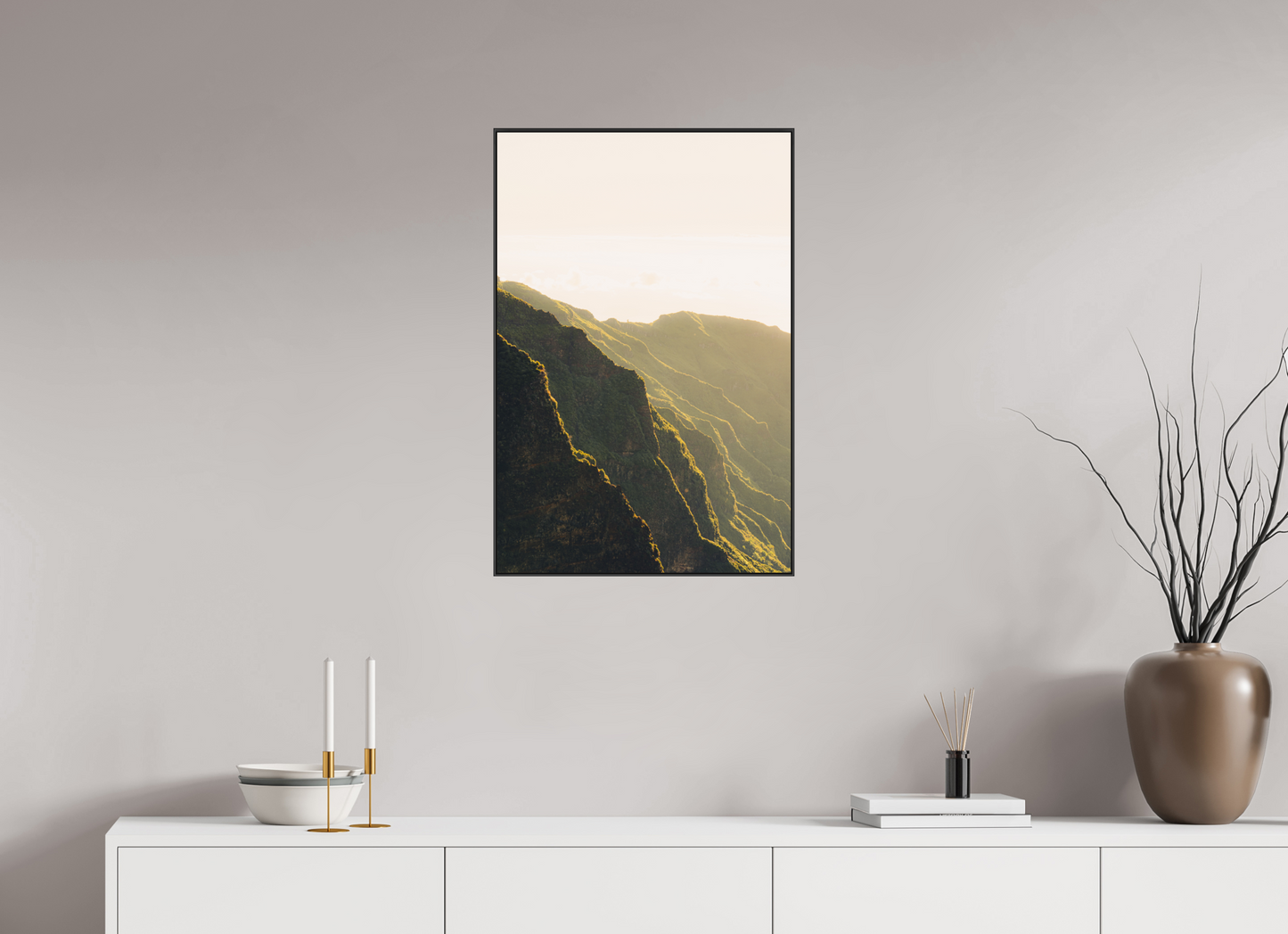 50 x 75 cm, Frame Aluminum Black Acrylic Glass Verada da Ilha