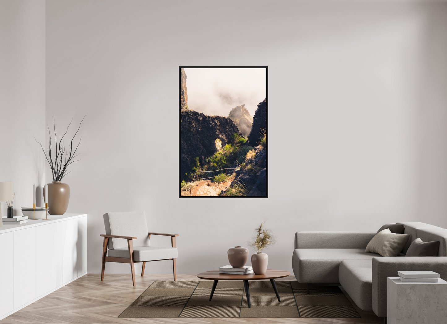 100 x 150 cm, Caisse Américaine Noir Mat Vereda do Pico Ruivo