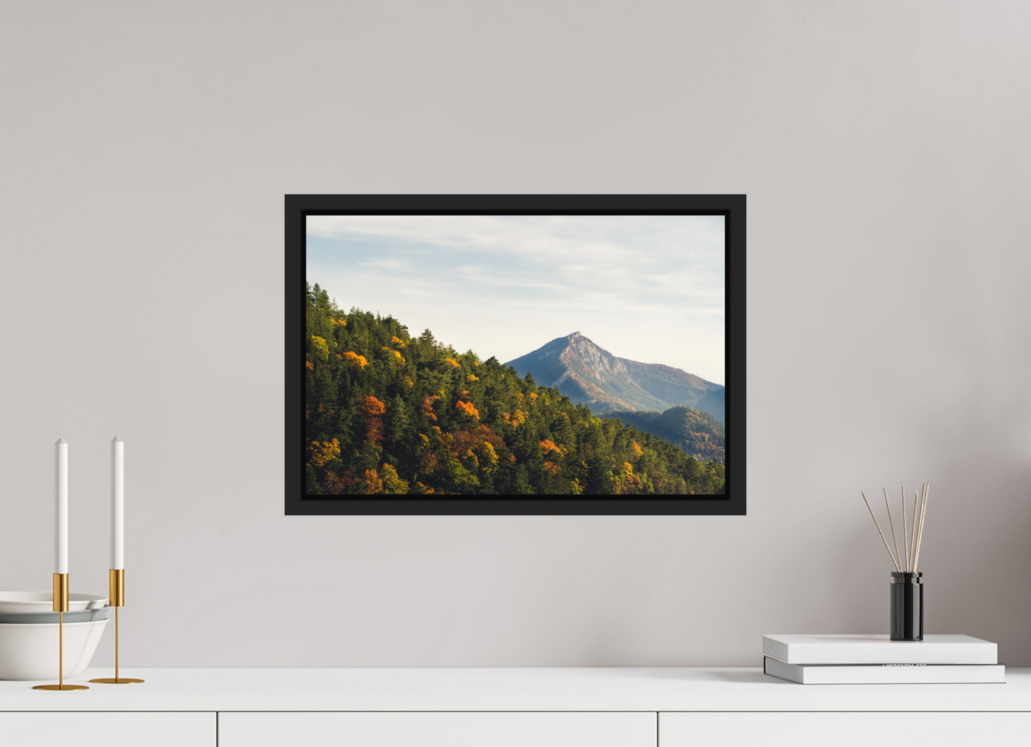 45 x 30 cm, Caisse Américaine Noir Mat Le Diois en Automne