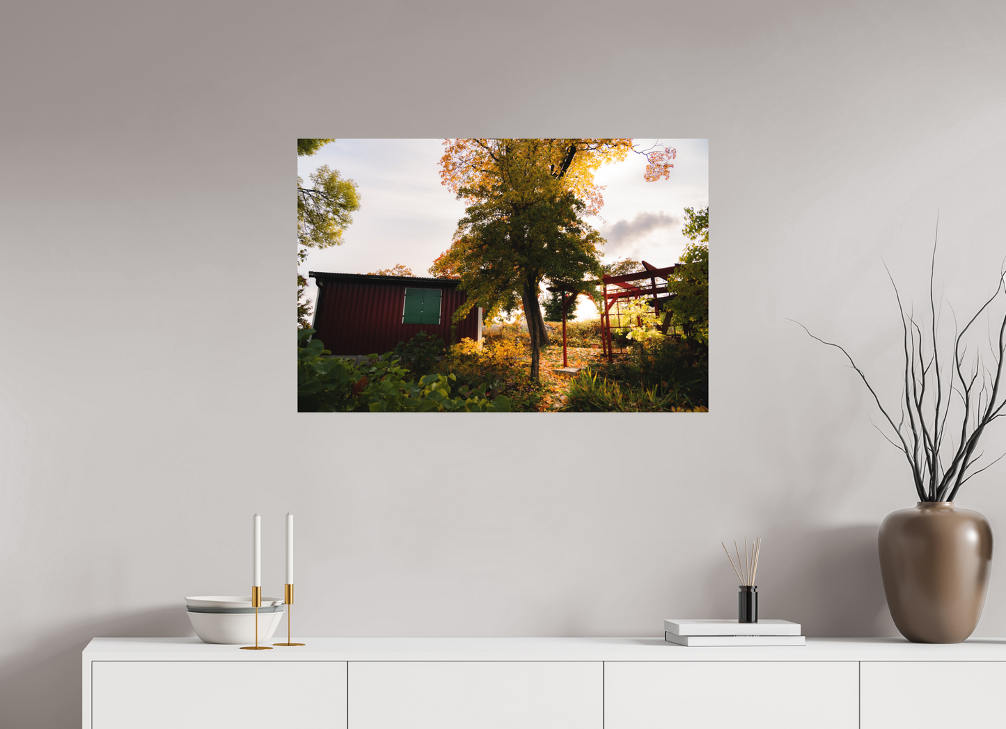 90 x 60 cm, Direct Printing On Aluminum Dibond Tantolunden parc II