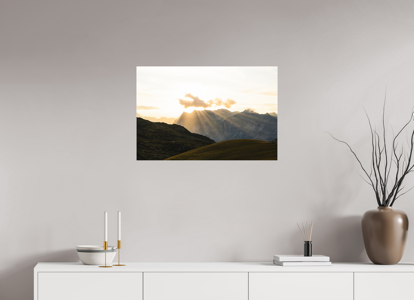 75 x 50 cm, Photo Print Under Acrylic Glass Les plaines de Passy