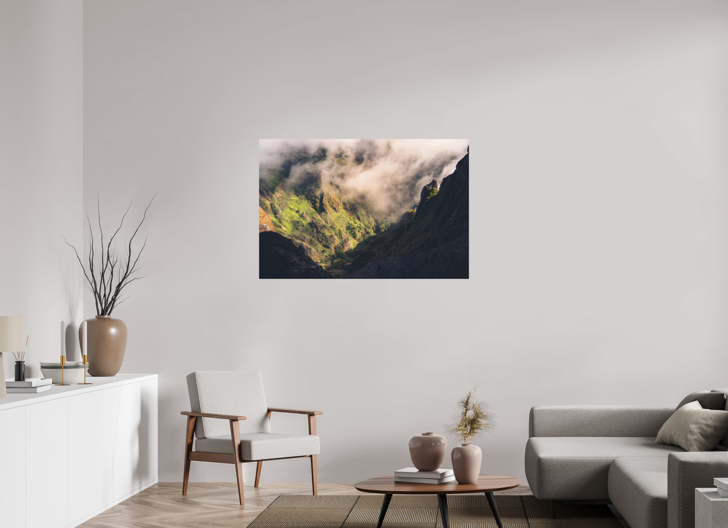 120 x 80 cm, Direct Printing On Aluminum Dibond Passo entre Ruivo e Arieiro