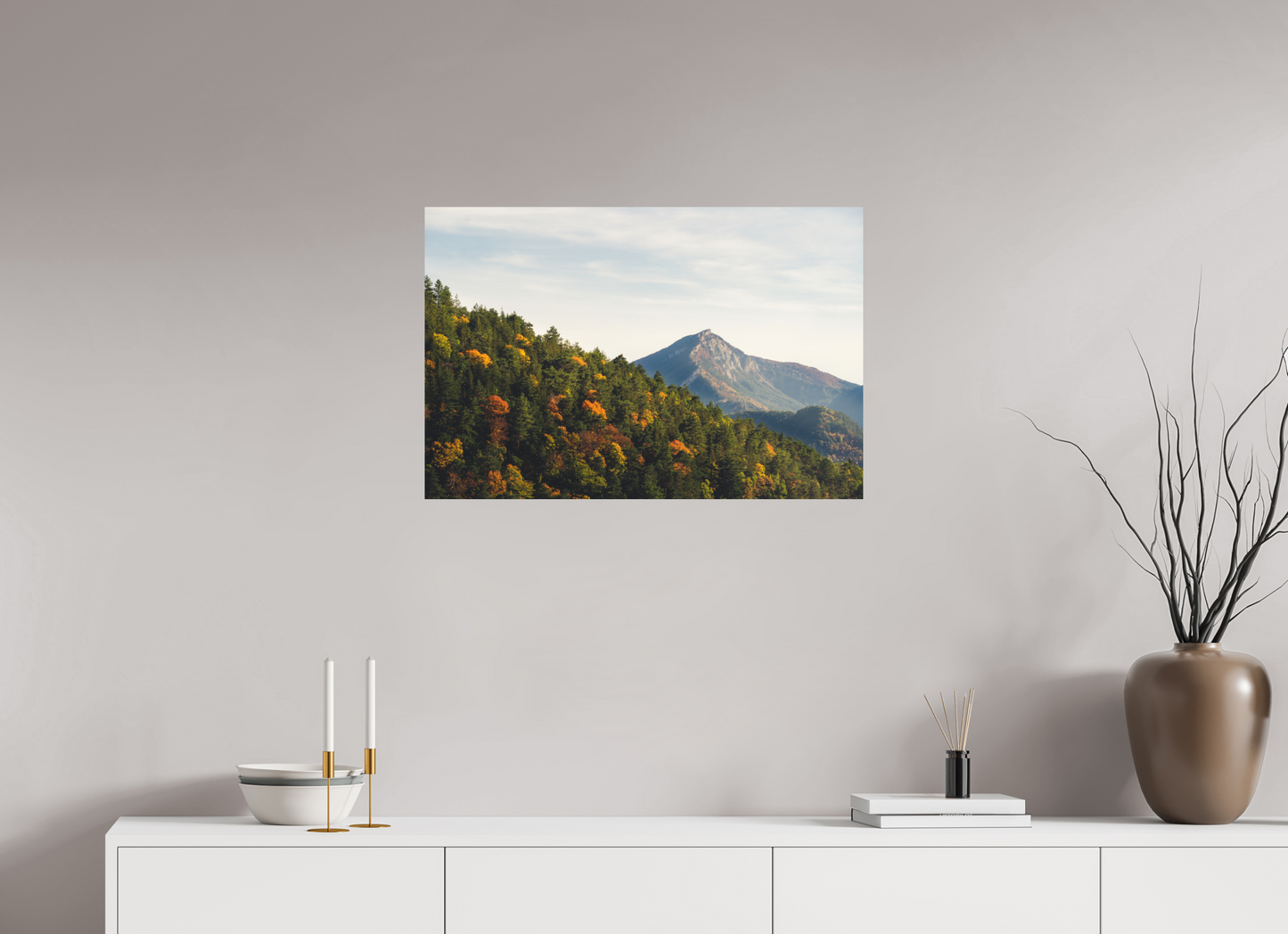 75 x 50 cm, Direct Printing On Aluminum Dibond Le Diois en Automne