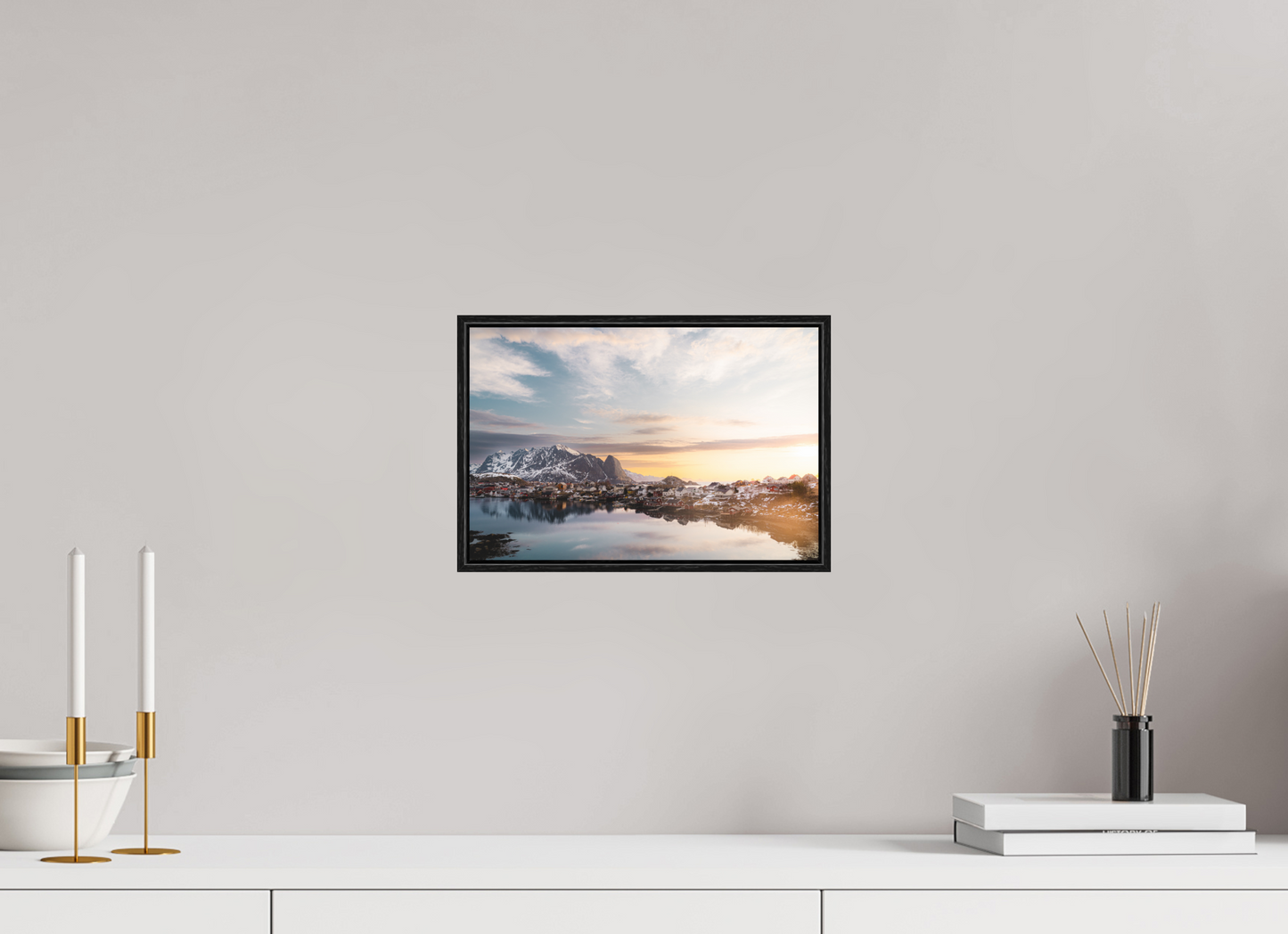 30 x 20 cm, Wooden Frame Black Oak Acrylic Glass Reine III