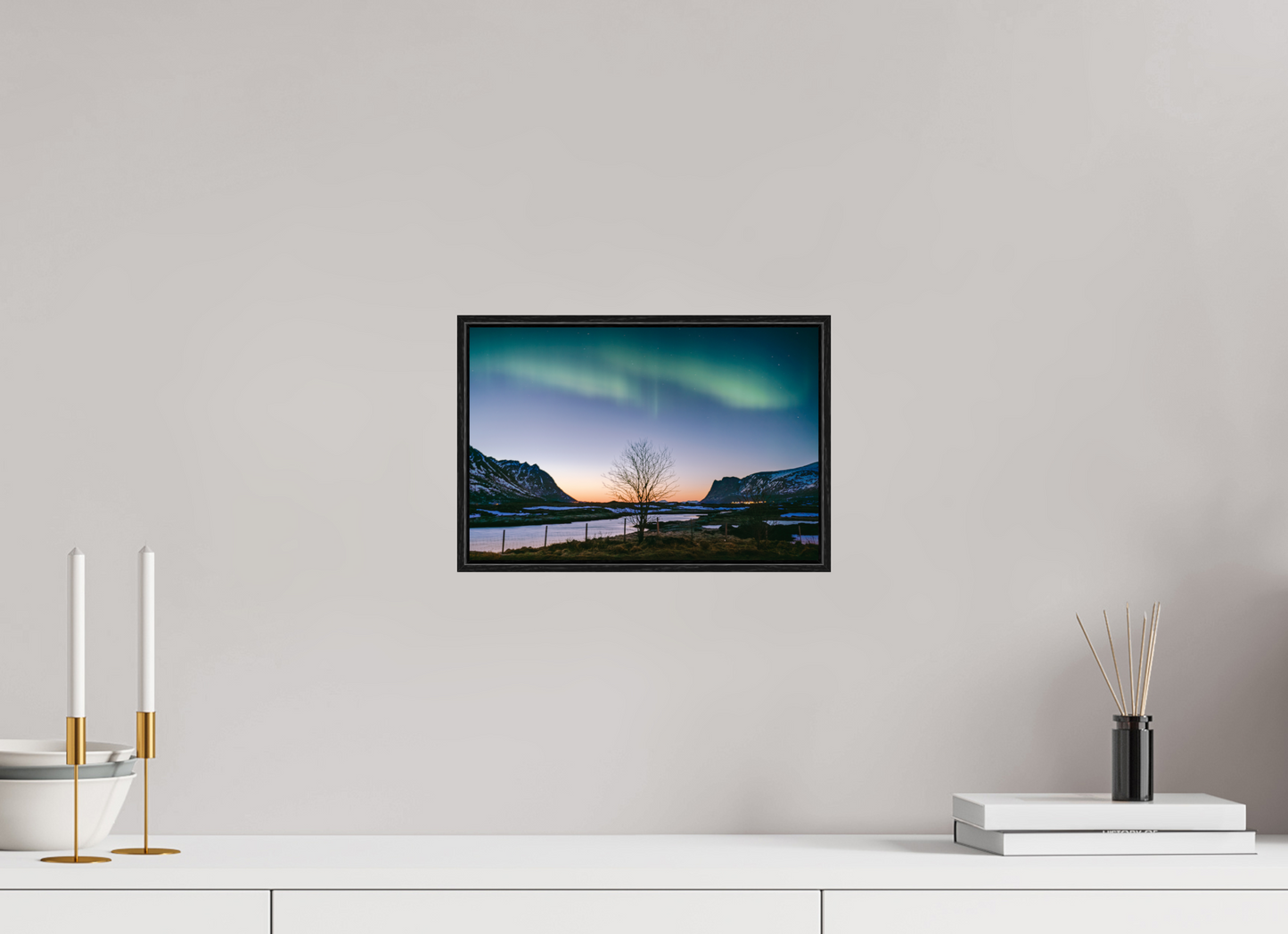 30 x 20 cm, Wooden Frame Black Oak Acrylic Glass La danse des Valkyries