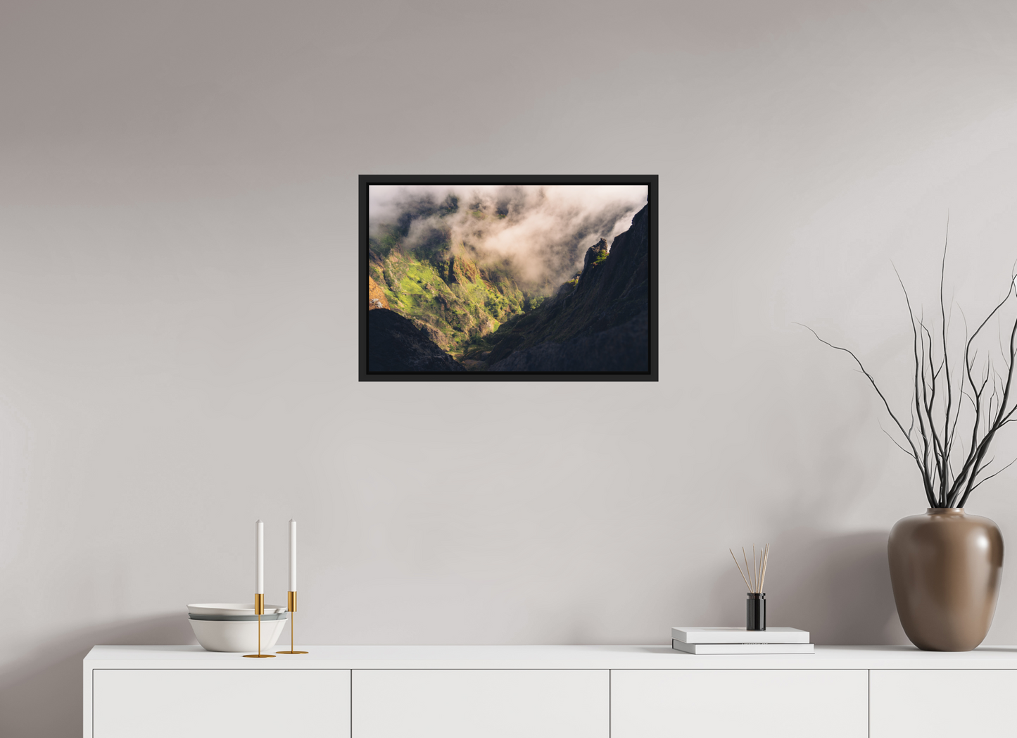 60 x 40 cm, Caisse Américaine Noir Mat Passo entre Ruivo e Arieiro