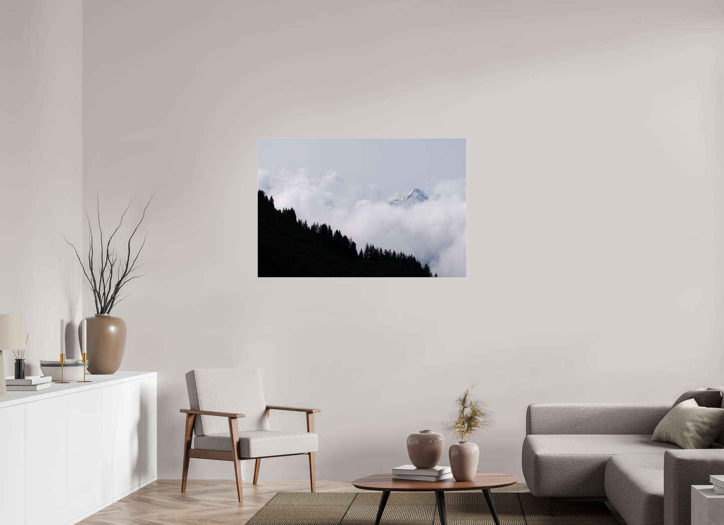 120 x 80 cm, Photo Print Under Acrylic Glass Au dessus d'Allevard