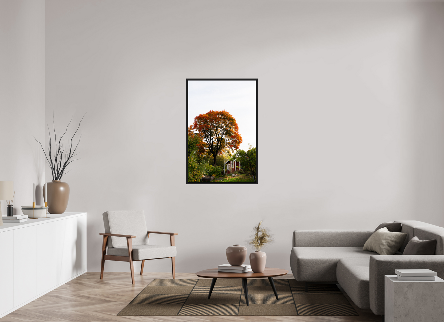 80 x 120 cm, Caisse Américaine Noir Mat Tantolunden Parc III