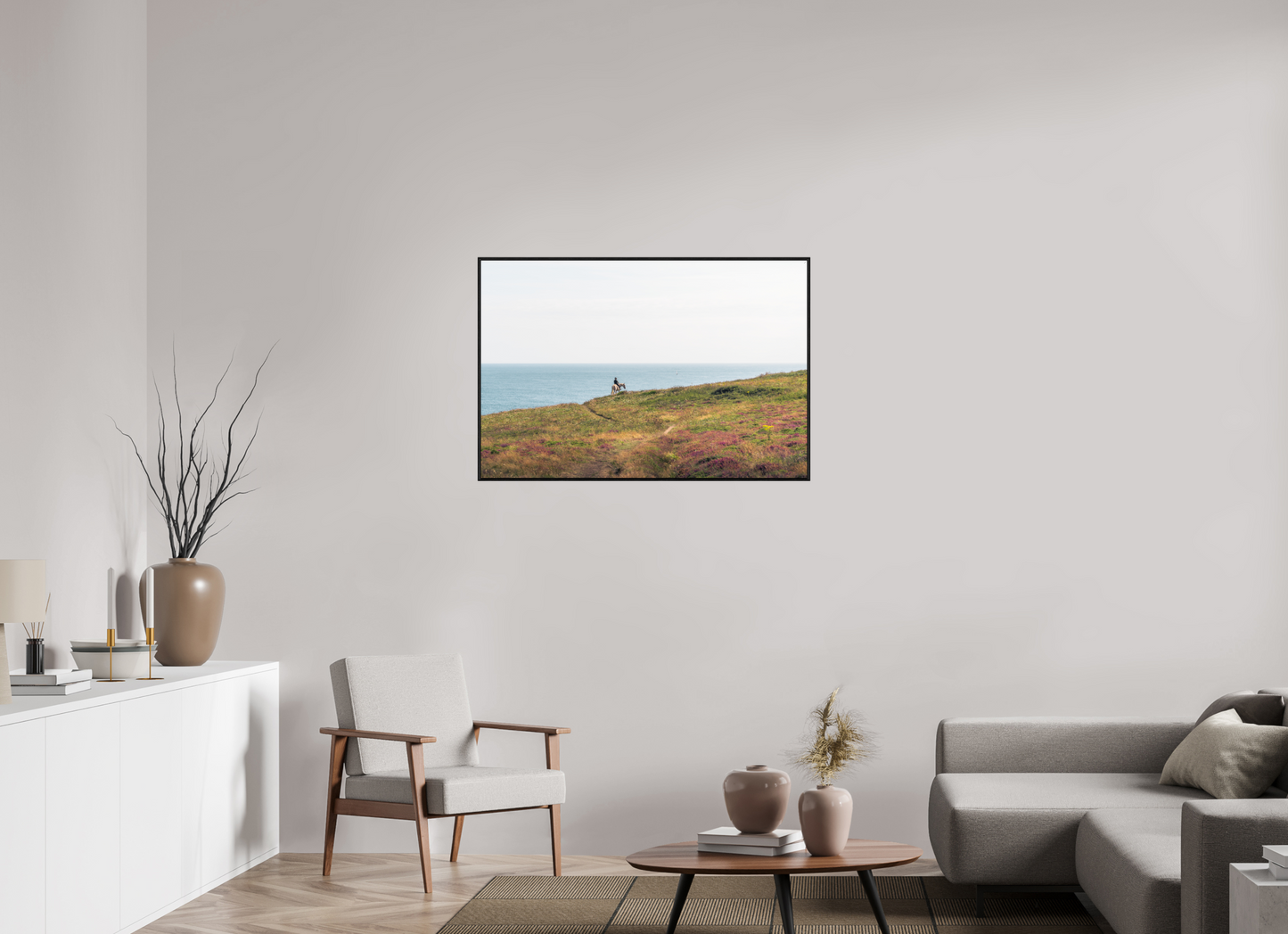 105 x 70 cm, Wooden Frame Black Oak Acrylic Glass Peinture de Bretagne