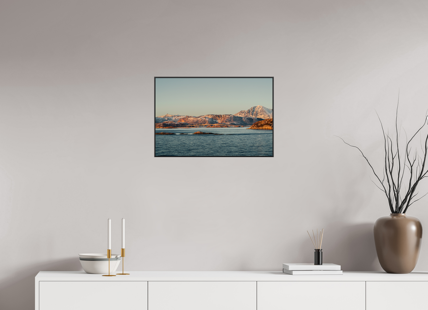 60 x 40 cm, Frame Aluminum Black Acrylic Glass Senja