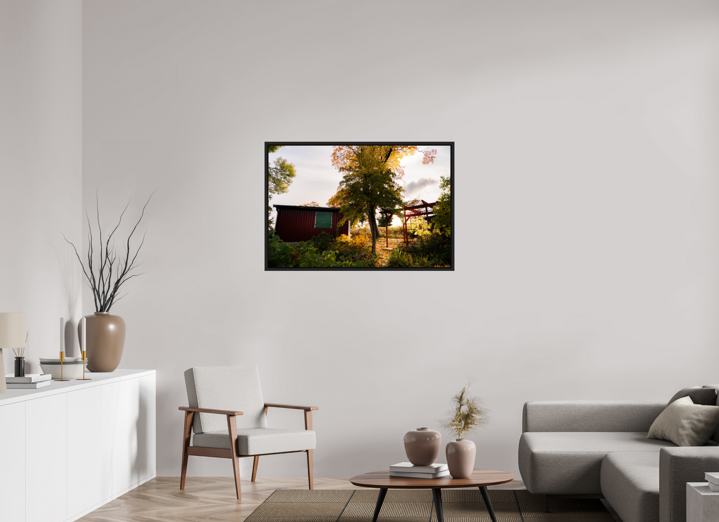 105 x 70 cm, Caisse Américaine Noir Mat Tantolunden parc II