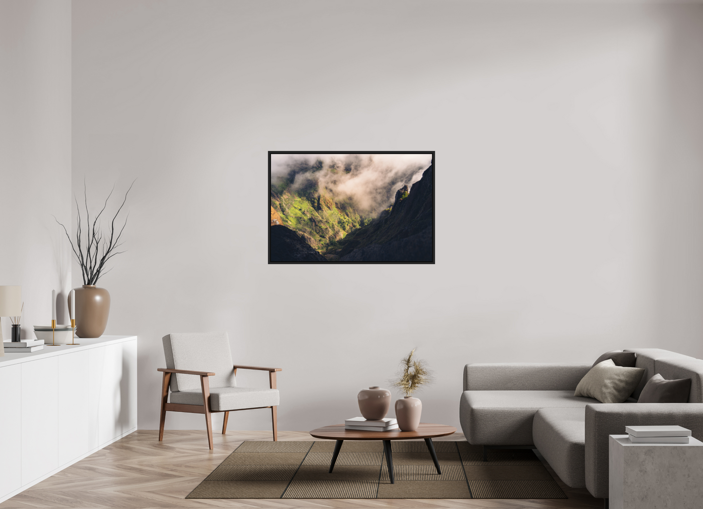 120 x 80 cm, Caisse Américaine Noir Mat Passo entre Ruivo e Arieiro