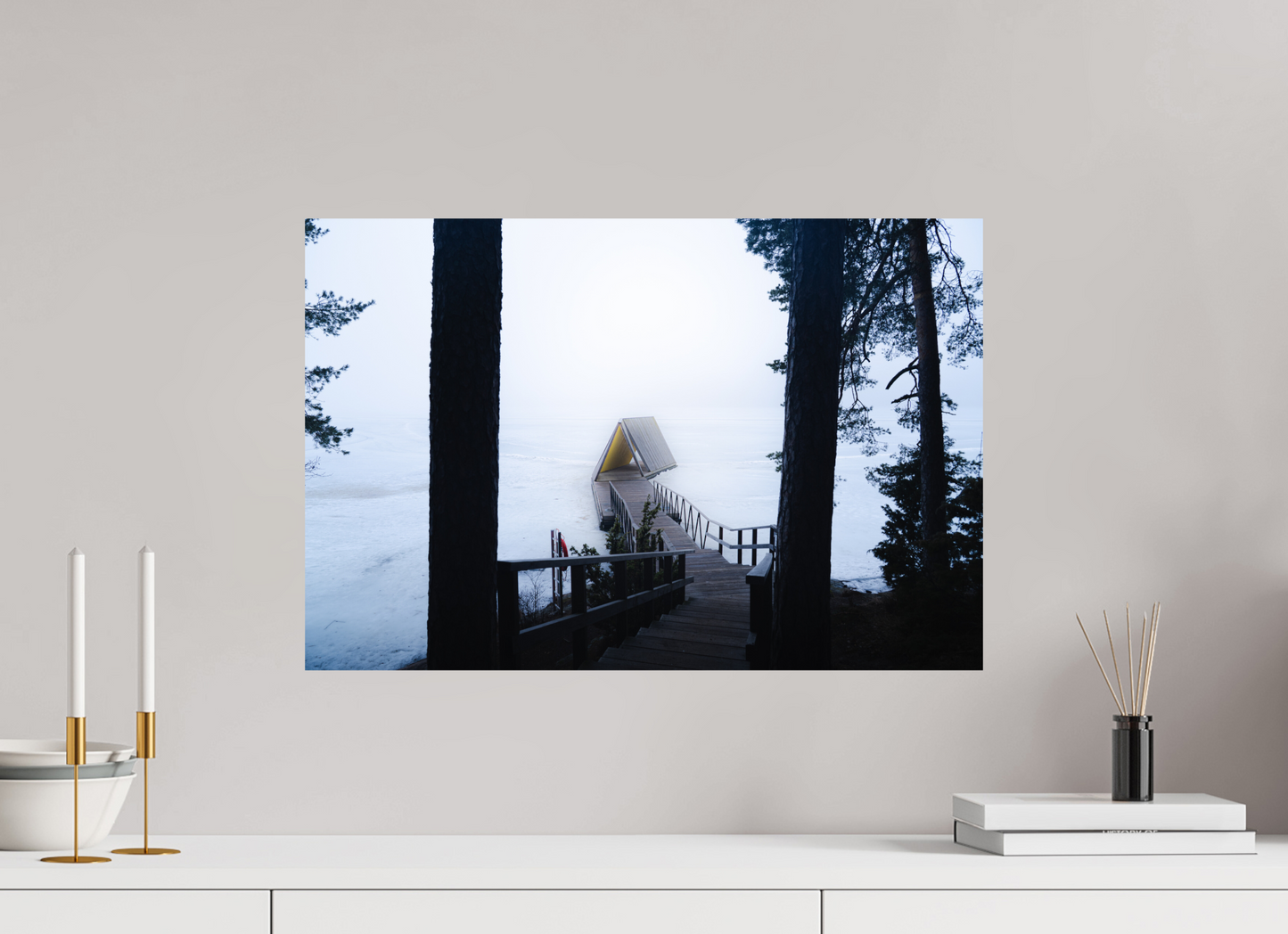 60 x 40 cm, Photo Print On Fuji Crystal DP II Refuge d'hiver