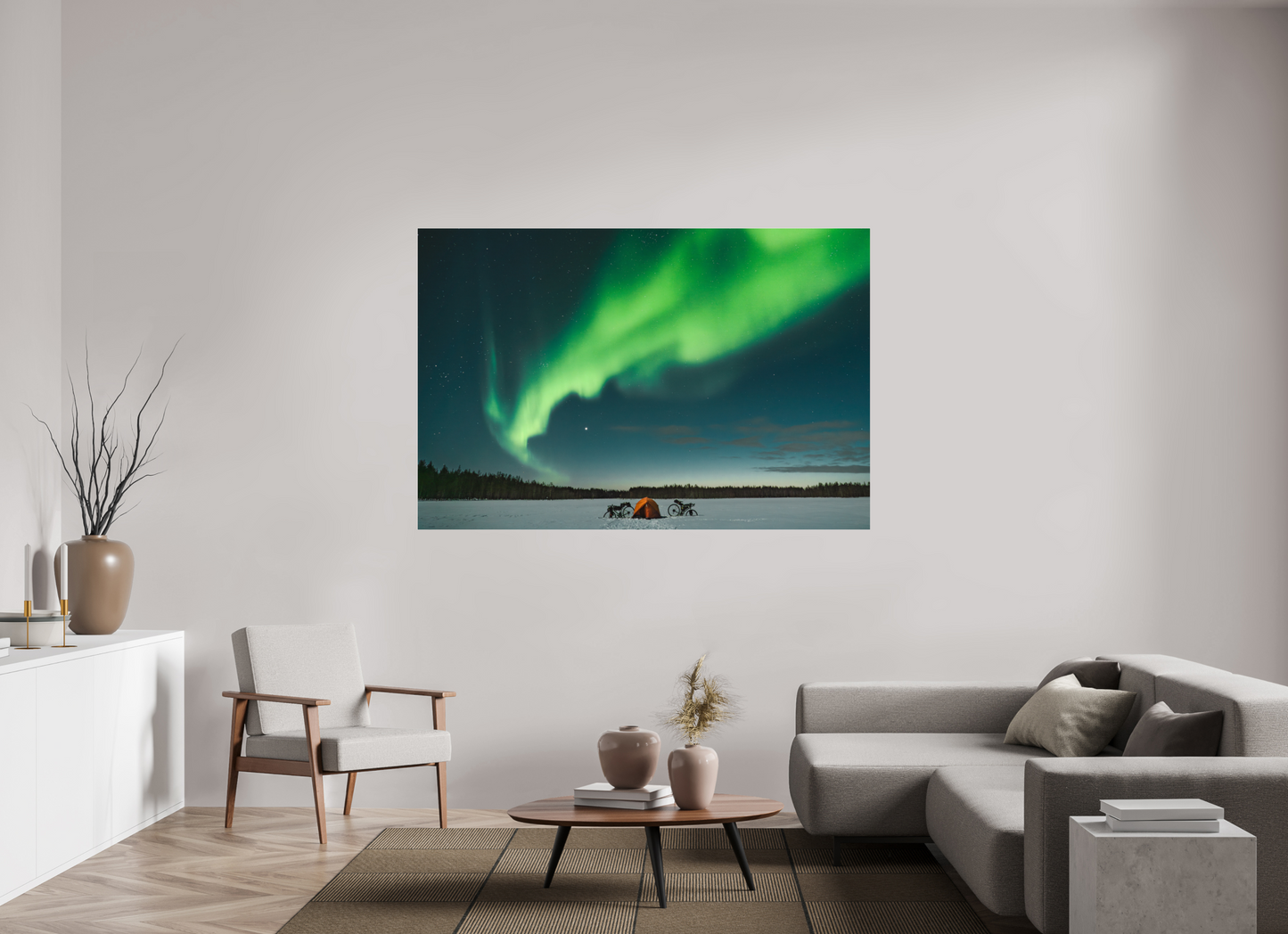 180 x 120 cm, Photo Print Under Acrylic Glass Sous un ciel arctique