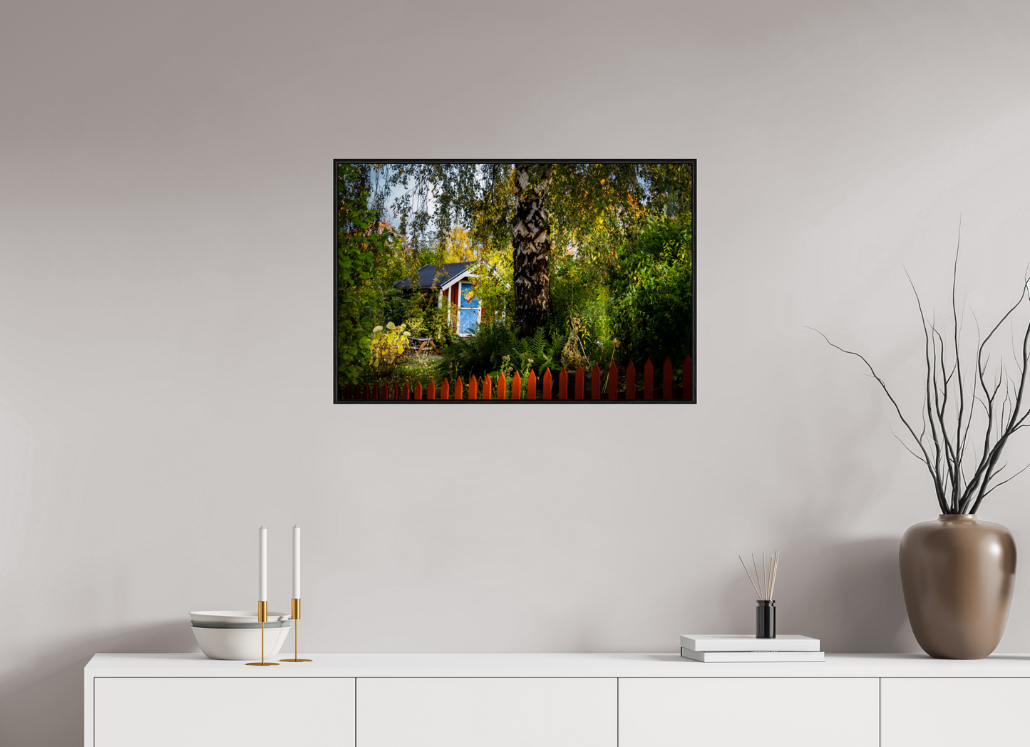 75 x 50 cm, Wooden Frame Black Oak Acrylic Glass Tantolunden Parc