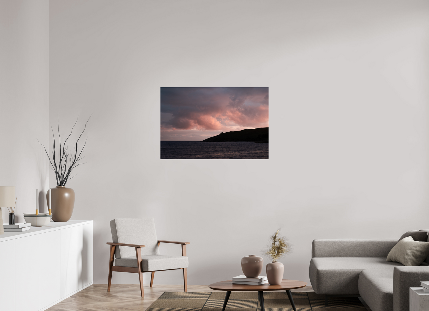 105 x 70 cm, Photo Print Under Acrylic Glass Primelin au crépuscule