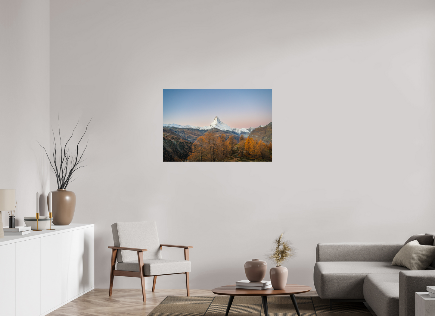 105 x 70 cm, Photo Print On Fuji Crystal DP II Réveil face au Cervin