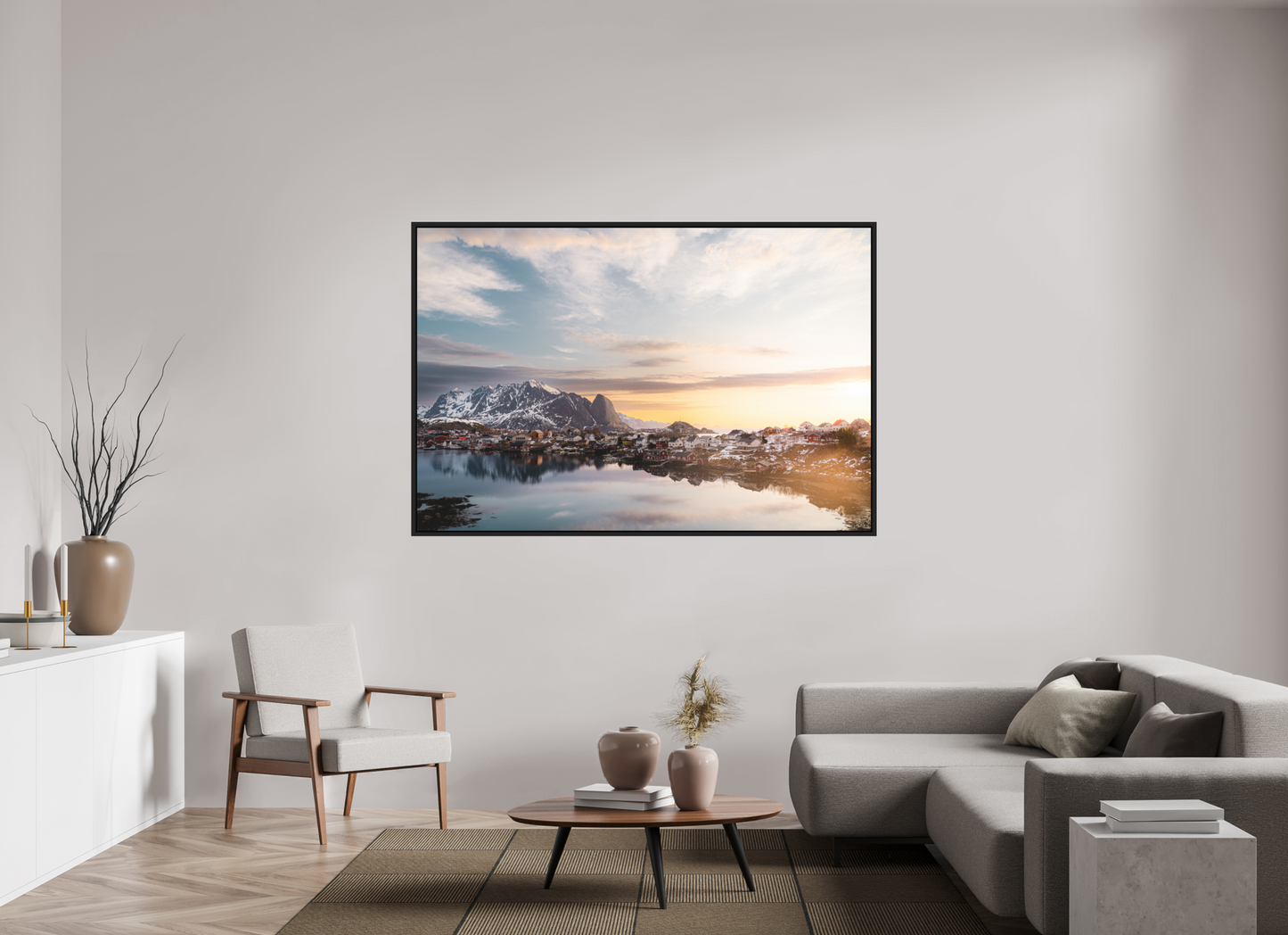 180 x 120 cm, Caisse Américaine Noir Mat Reine III
