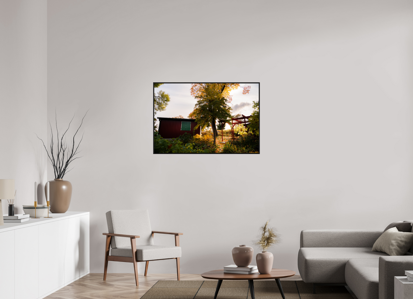 105 x 70 cm, Wooden Frame Black Oak Acrylic Glass Tantolunden parc II