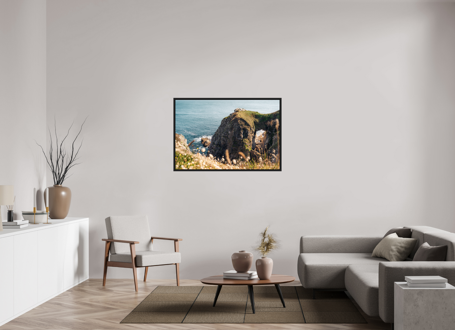 120 x 80 cm, Caisse Américaine Noir Mat Porzann