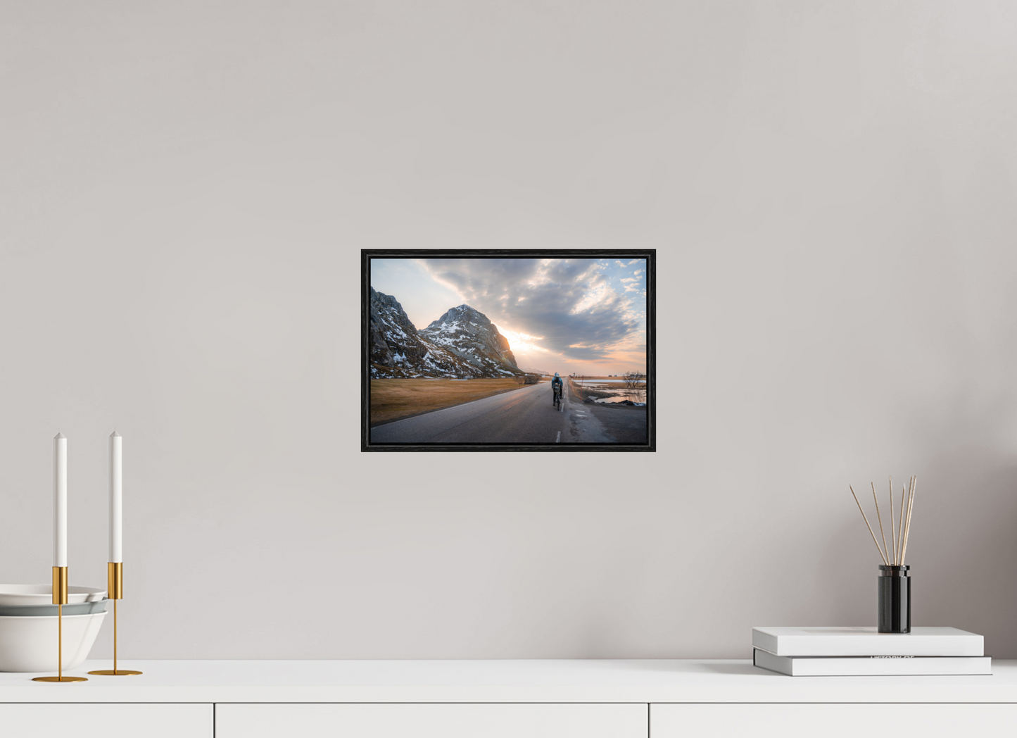 30 x 20 cm, Wooden Frame Black Oak Acrylic Glass One Way