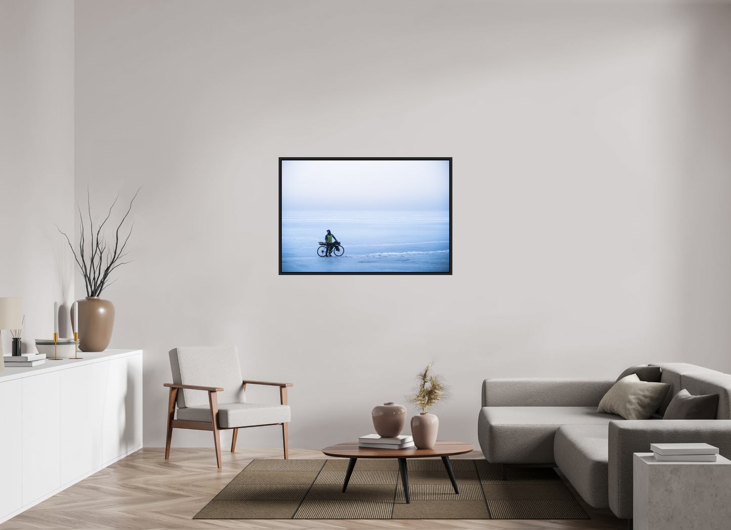 120 x 80 cm, Caisse Américaine Noir Mat Une page blanche