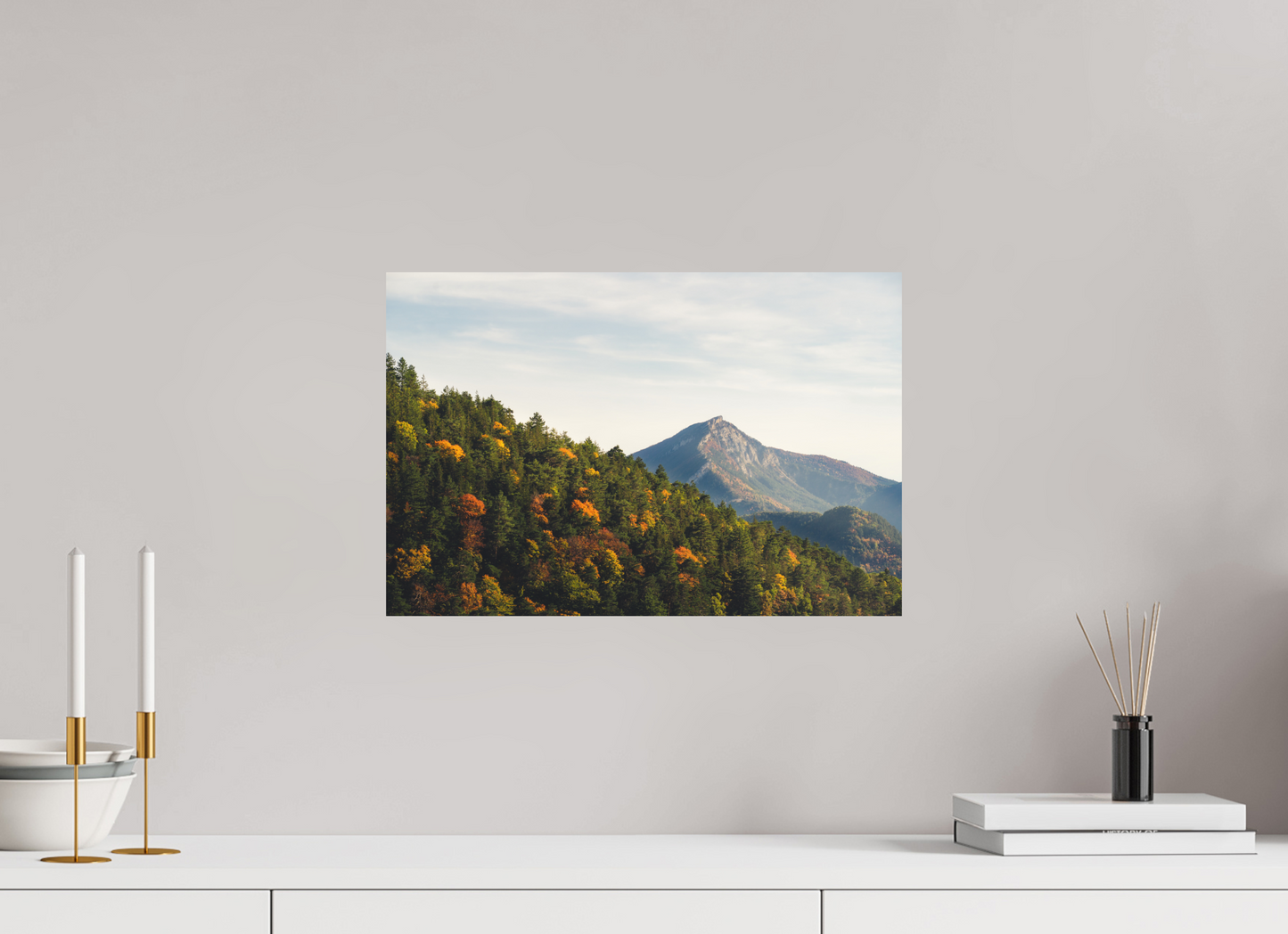 45 x 30 cm, Direct Printing On Aluminum Dibond Le Diois en Automne