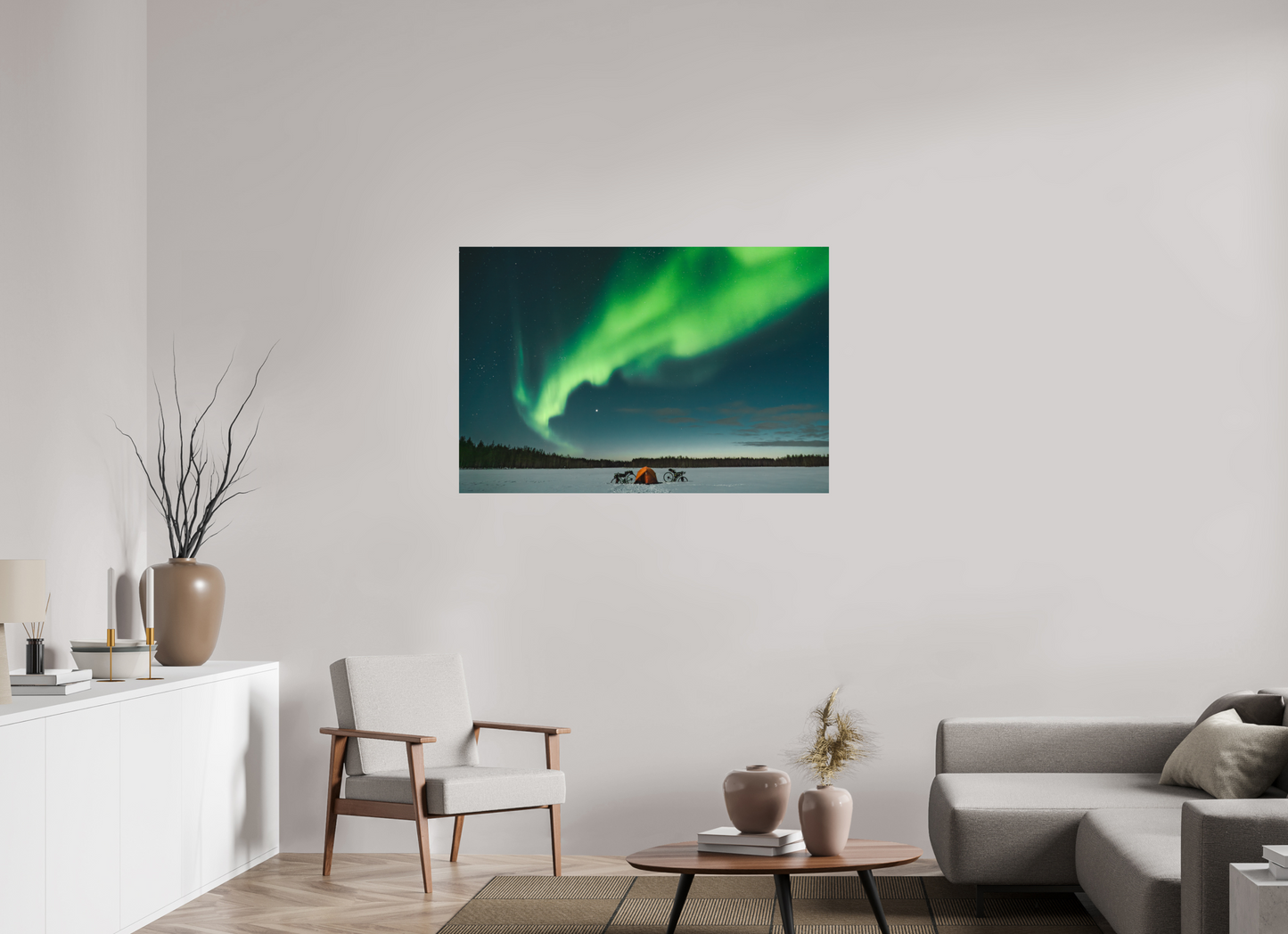 120 x 80 cm, Photo Print On Fuji Crystal DP II Sous un ciel arctique