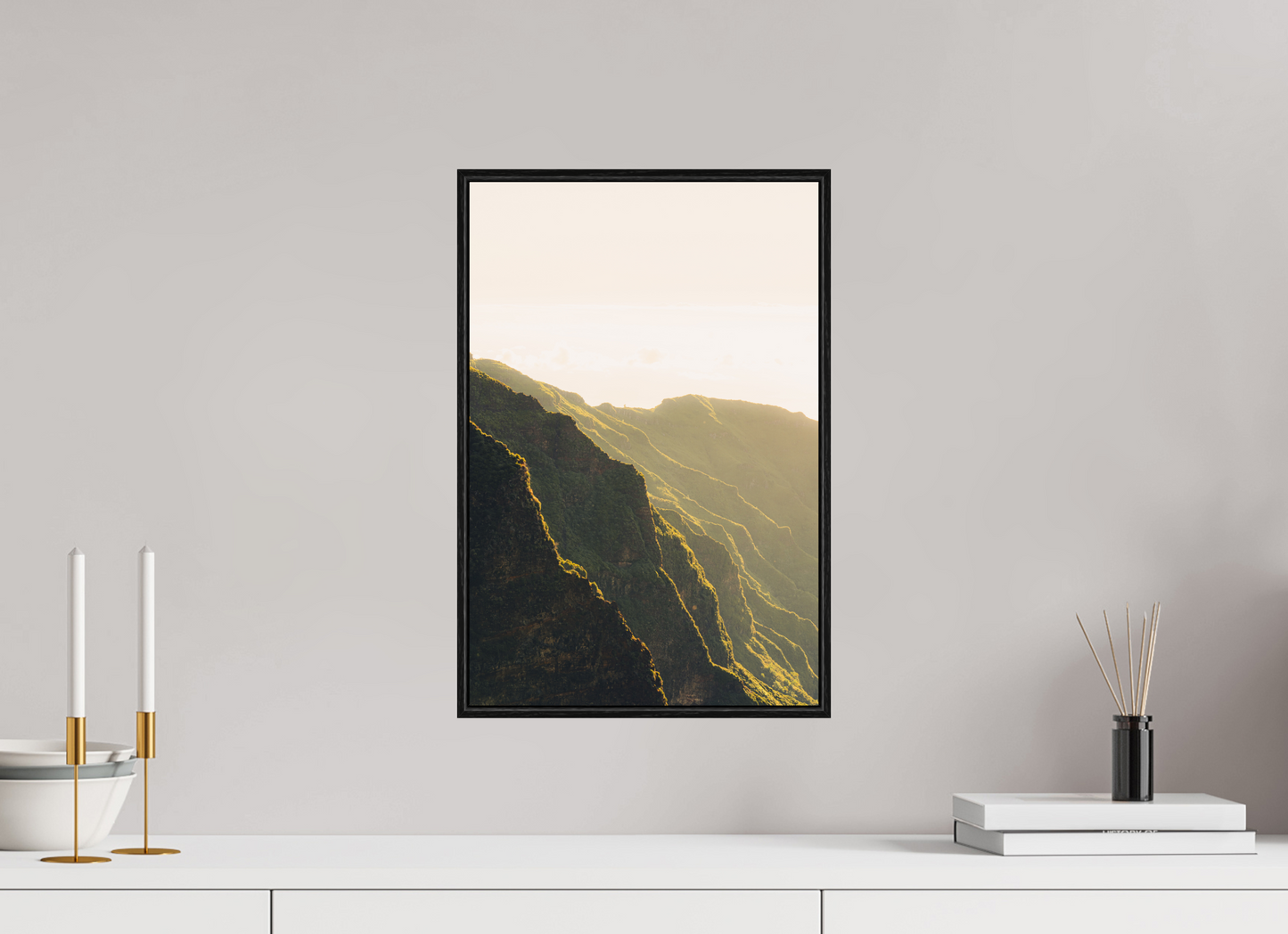 30 x 45 cm, Wooden Frame Black Oak Acrylic Glass Verada da Ilha
