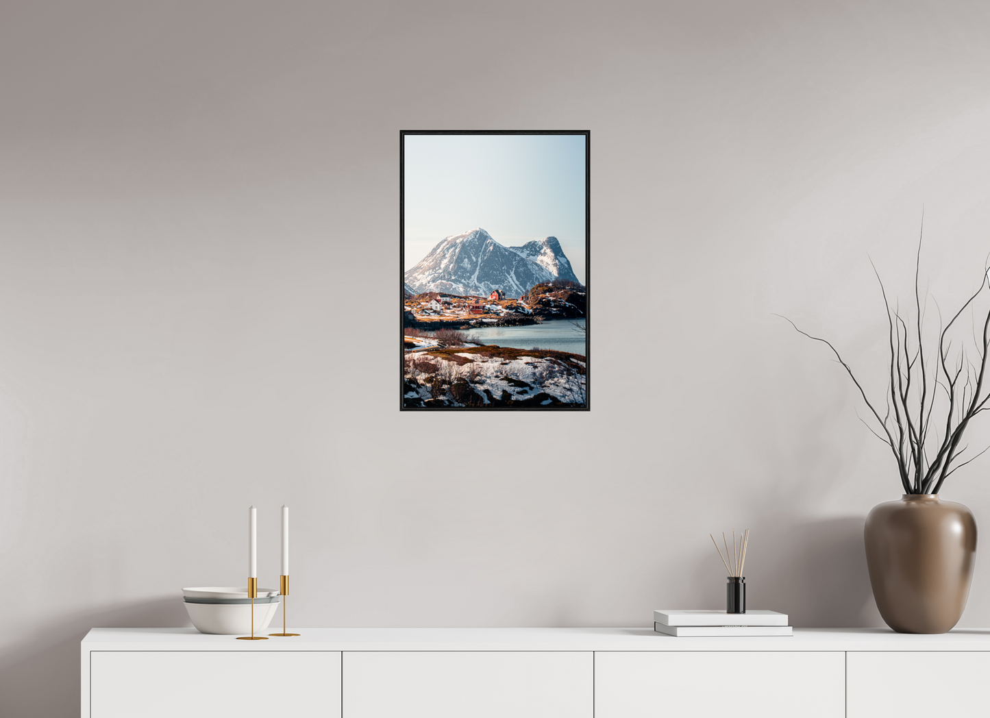 40 x 60 cm, Wooden Frame Black Oak Acrylic Glass Senja III